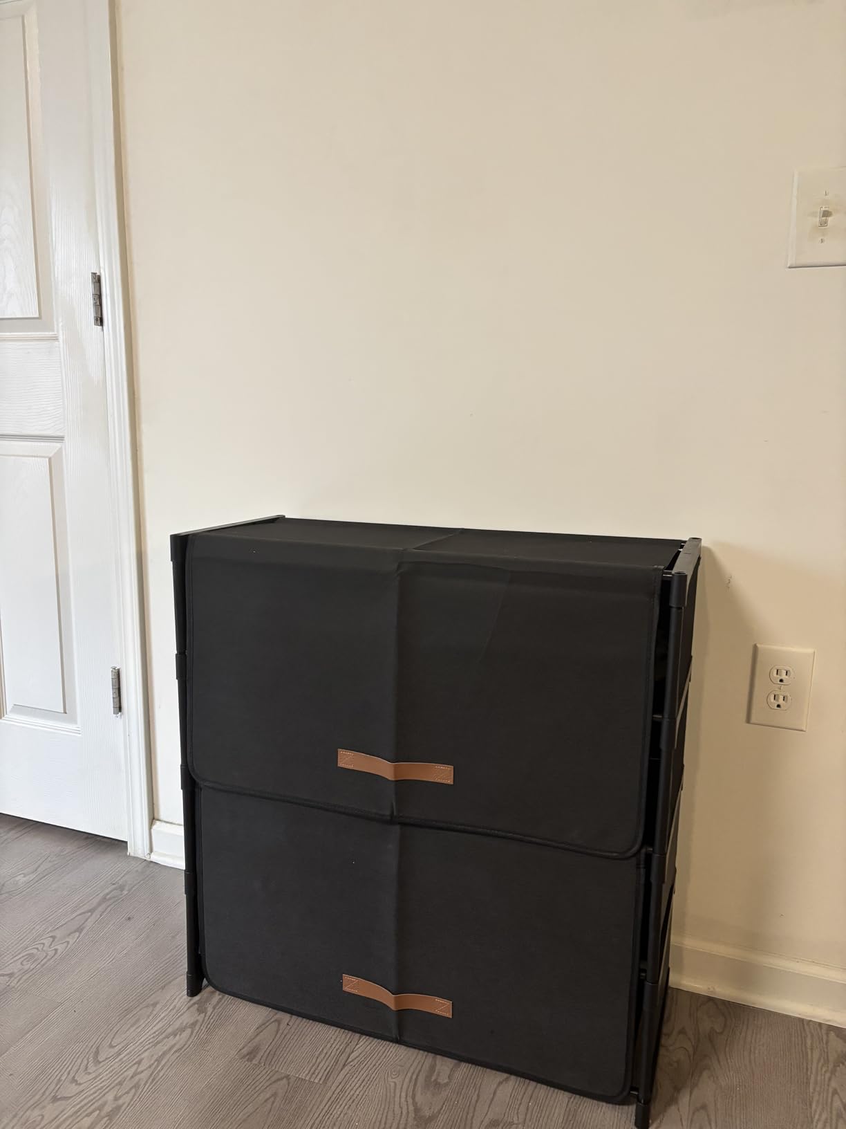 5 Tier Shoe Cabinet with Door, 20-Pair Storage, Black | Ideal for Daily Family Use, Door Keeps Shoes Dust-Free, Stops Pets from Chewing, Simple Tool-Free Install customer photo 2