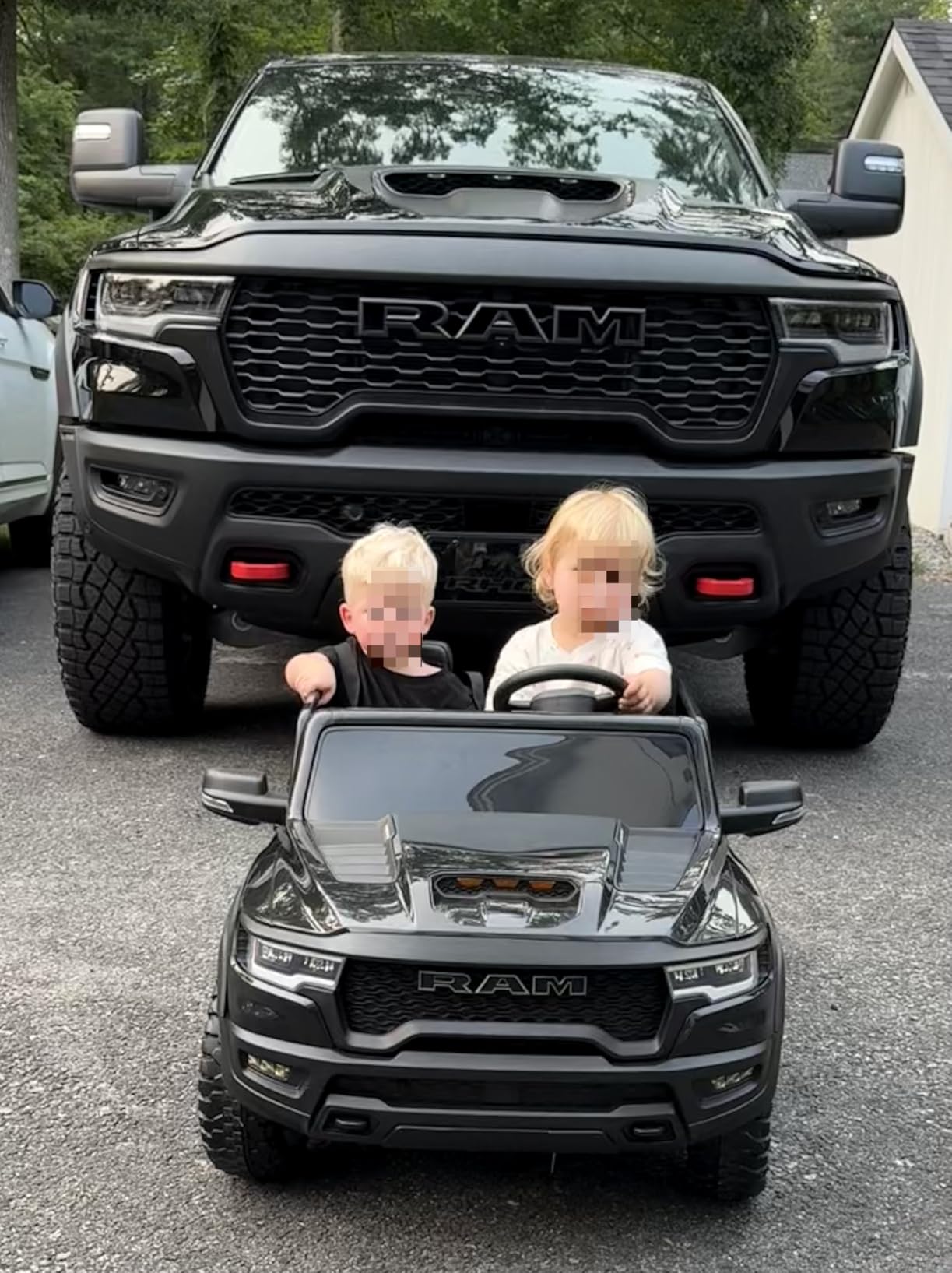 First Ride On 2 Seater Electric Car for Kids, Licensed RAM 1500 RHO 24V Ride on Truck w/Remote Control, Toddler Ride on Toys w/Bluetooth, LED Lights, Spacious Truck Bed, Gear Shifter customer photo 1