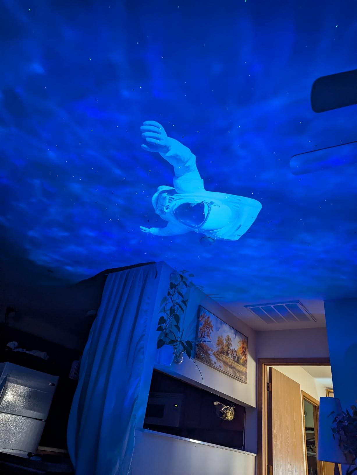 AIRIVO 3D Galaxy Projector, 3D Visual Star Projector with 90 3D Scenes, Planetarium Projector with Bluetooth Speaker, Moving Stars, Night Light Projector for Room Decor, Kids Adults, Christmas, White customer photo 2