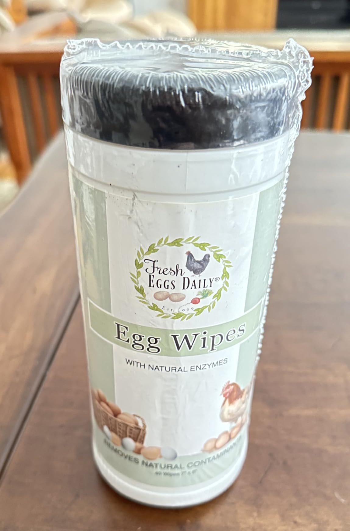 Fresh Eggs Daily Egg Wipes – Enzyme-Based Egg Cleaner for Backyard Chickens, No Rinse Needed, Natural Enzyme Formula – 40 Natural Cleaning Wipes customer photo 2