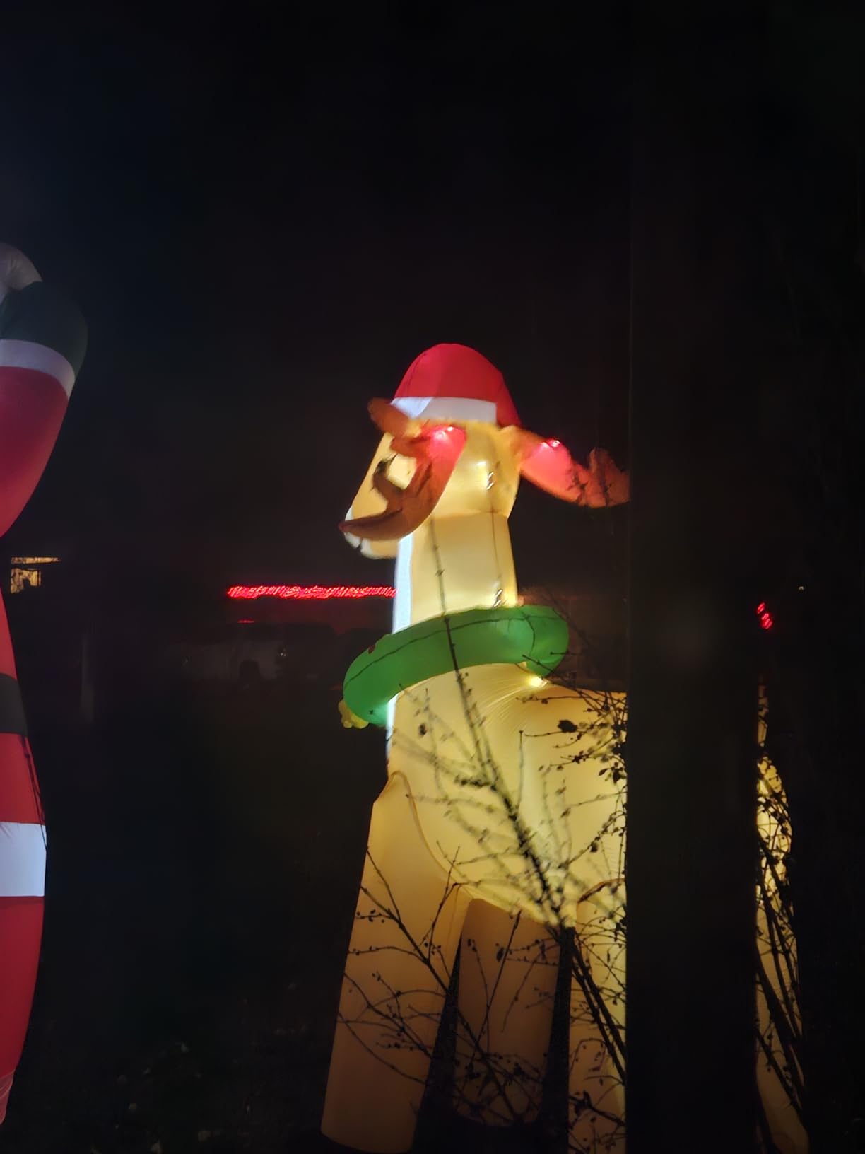DomKom 12FT Giant Christmas Inflatable Reindeer Decoration with Chasing LED Lights, Blow Up Yard Decoration for Party Garden Yard Lawn Winter Decor customer photo 2