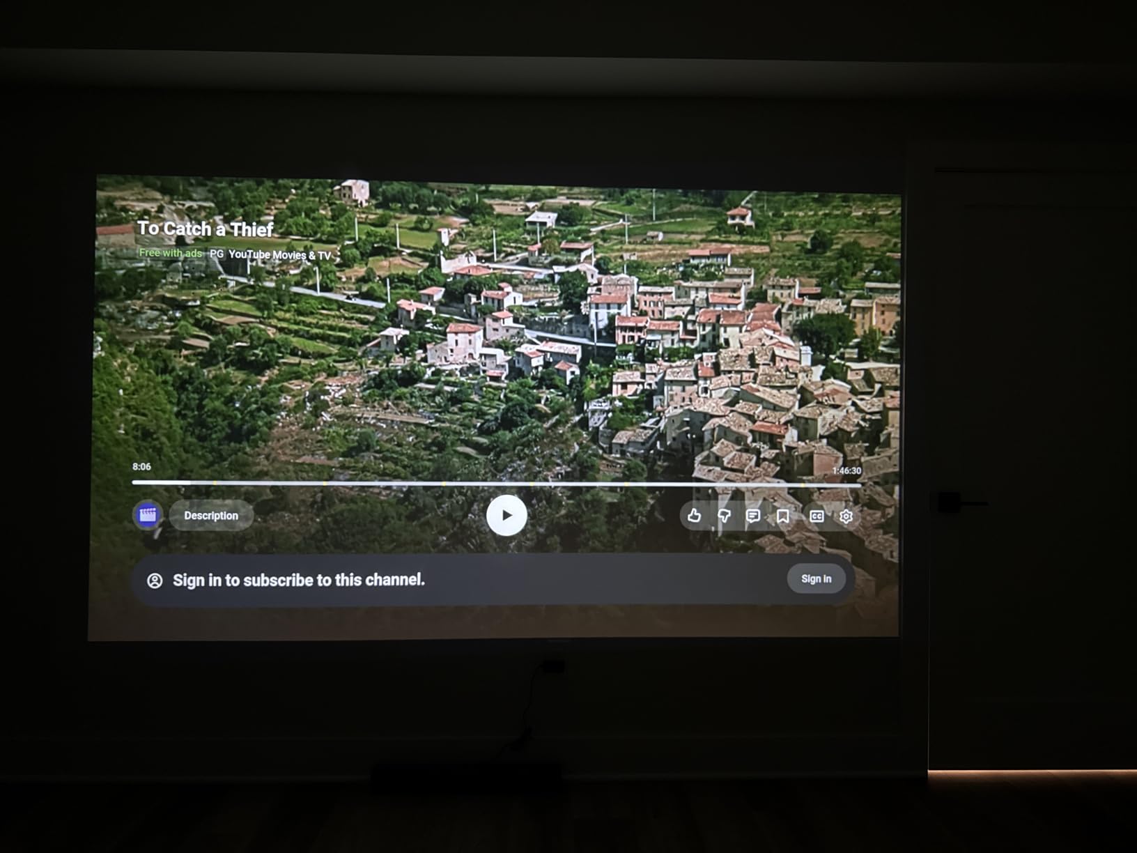 HAPPRUN 1500 ANSI Lumens Outdoor Projector with Official Google TV customer photo 1