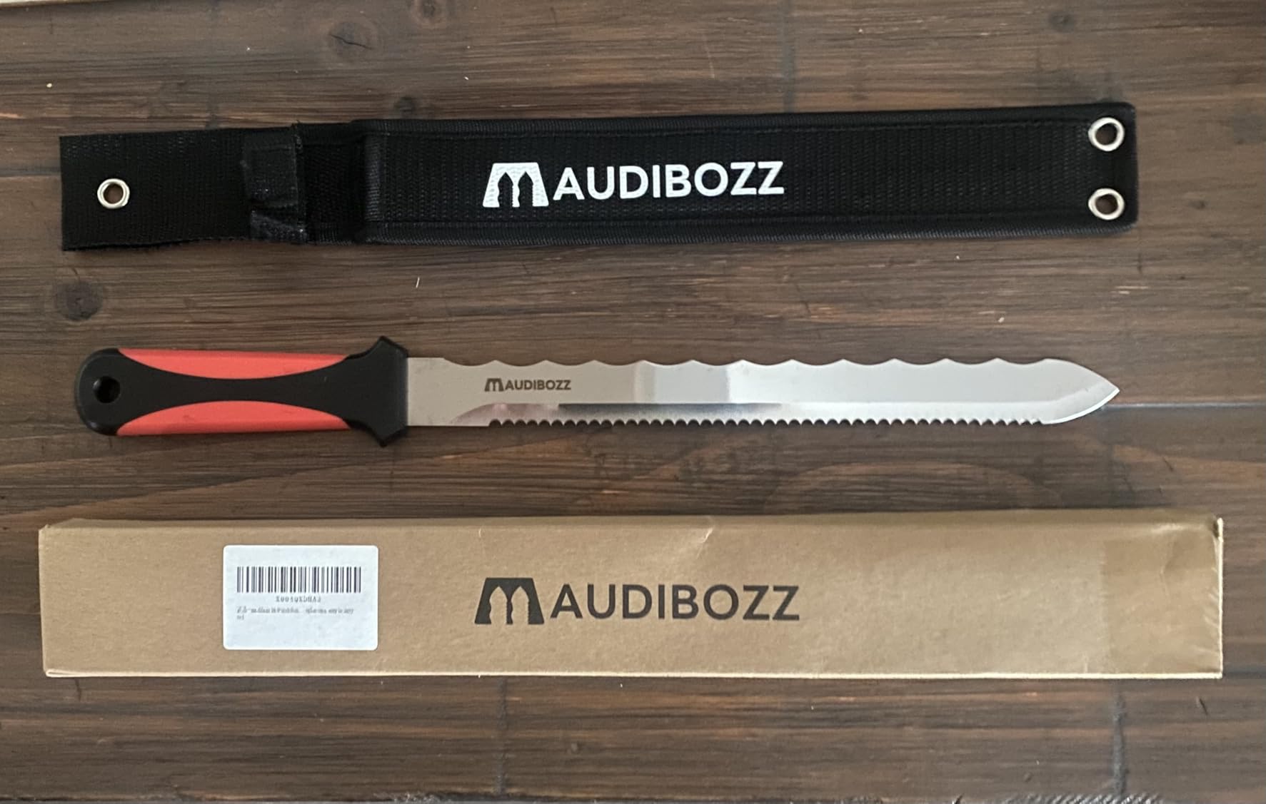 Insulation Knife - Sod Cutter Knife: stainless steel 11.14-Inch sharp blade, double side utility Lawn Repair Saw with Nylon Sheath customer photo 2
