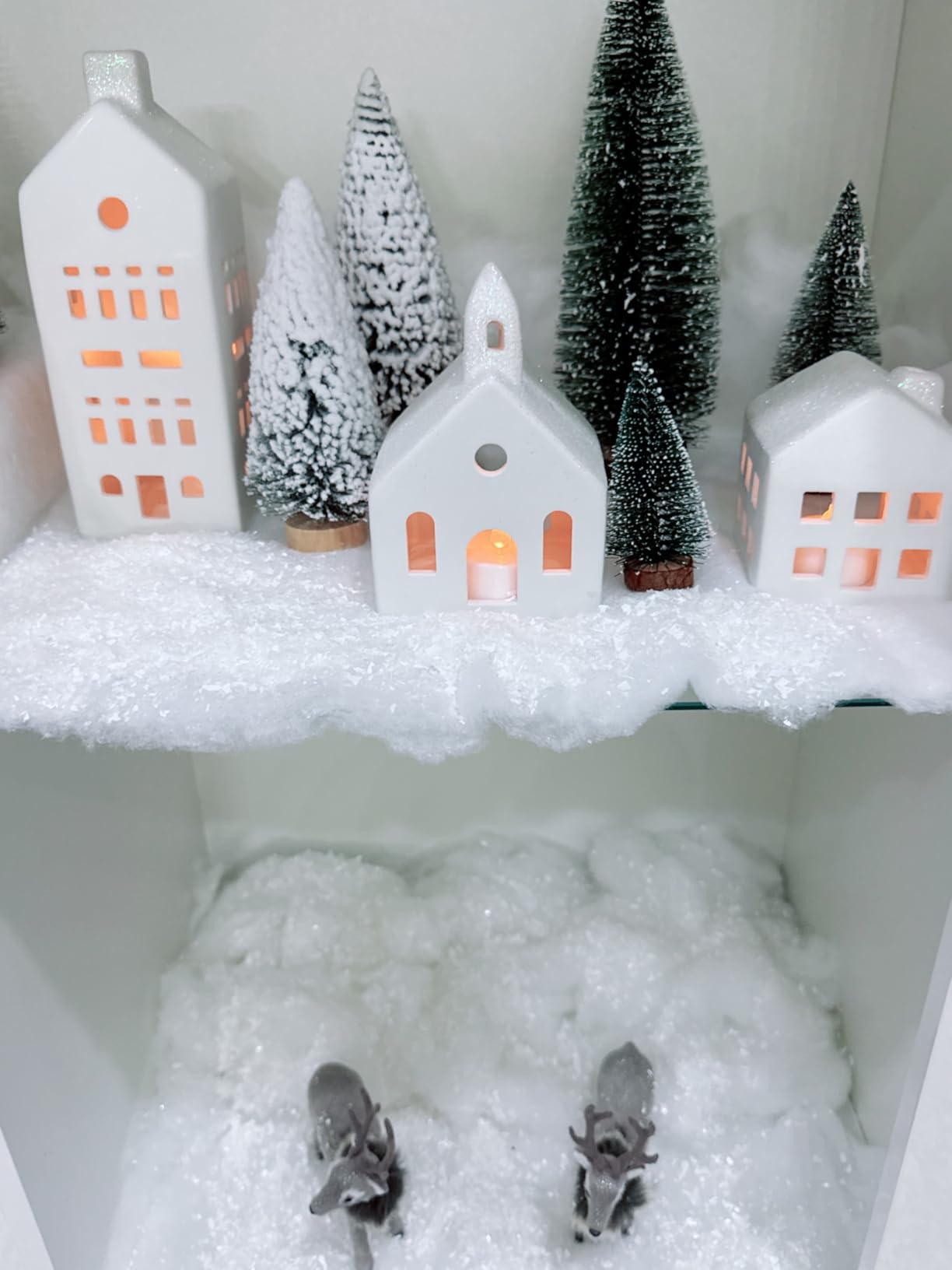 Christmas Decorations Indoor, 5 Lighted Ceramic Christmas Village Houses customer photo 1