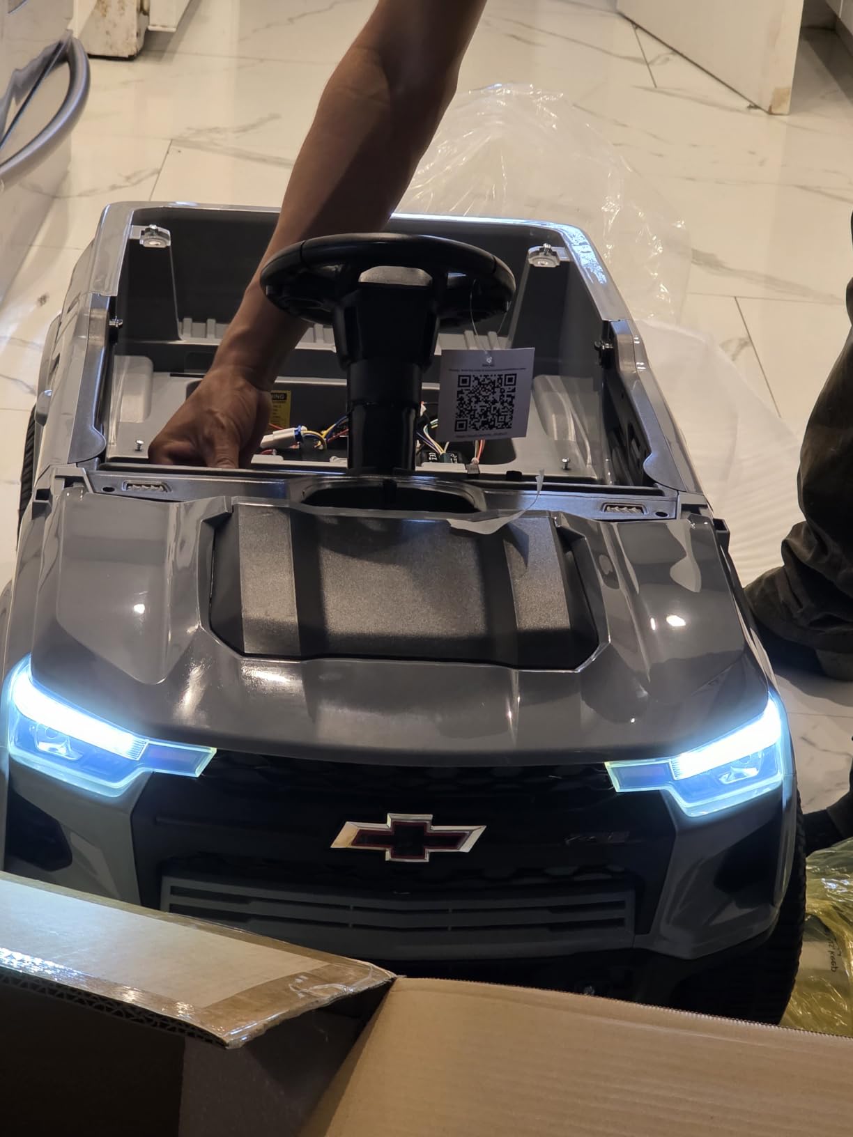 Winado 12V Licensed Chevrolet Colorado Electric Ride on Car, Black | Ride on Toys for Toddlers with Remote Control, Bluetooth, Soft Start, LED Lights - Black customer photo 1