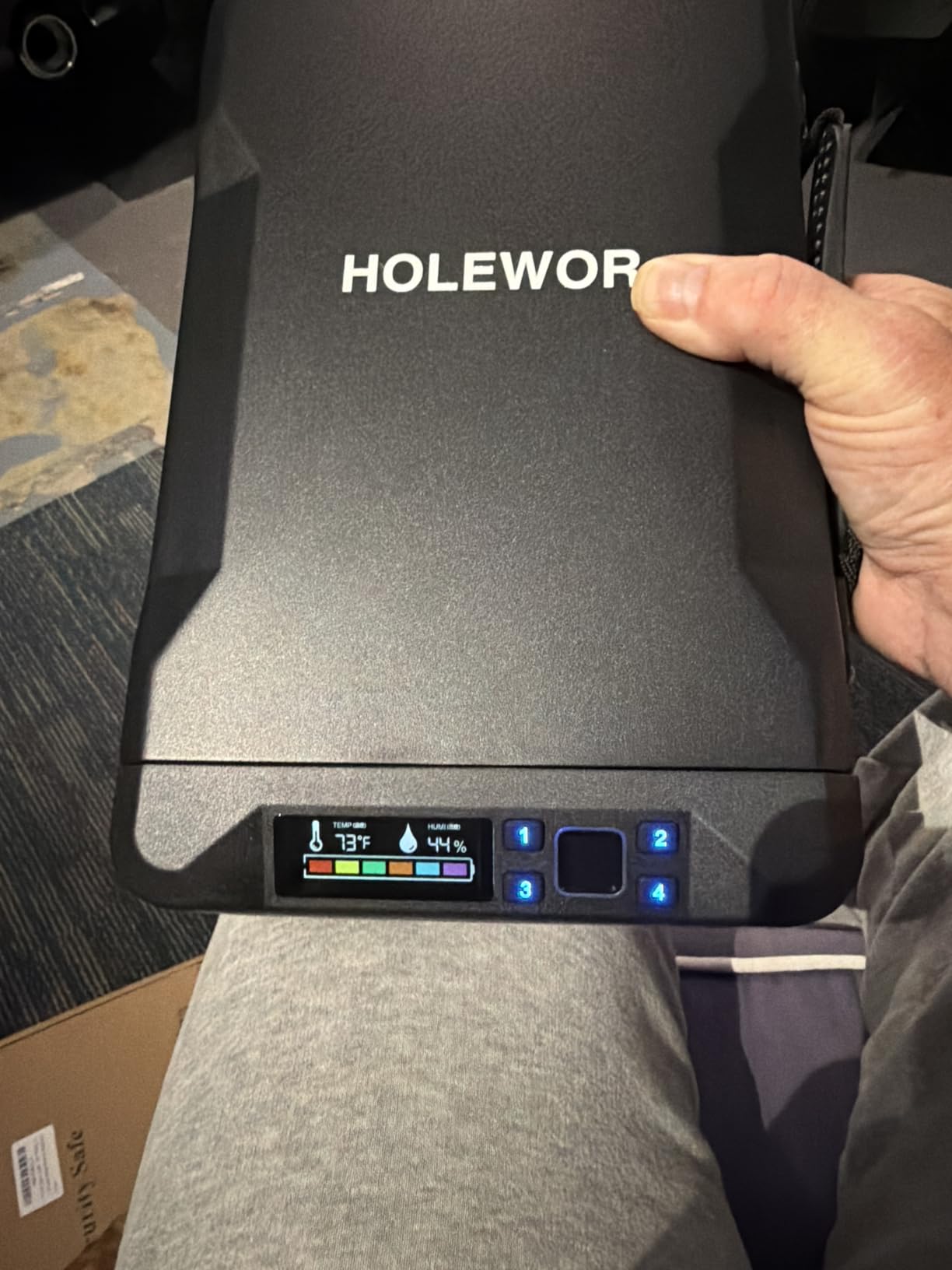Car Gun Safe Small Pistol Safe Handheld Biometric Gun Cases for Handguns, Portable Fingerprint Pistol Lock Security Box for Travel Nightstand Bedside customer photo 2