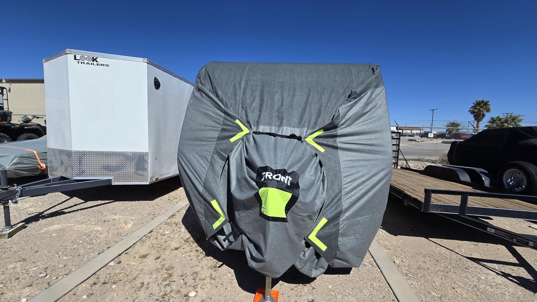 Heavy Duty 9 Layers RV Cover 35-38ft, Rip-Stop Motorhome Camper Cover with Windproof Straps, Gutter & Tongue Jack Covers, Utility Travel Trailer Cover for All Weather Protection customer photo 1