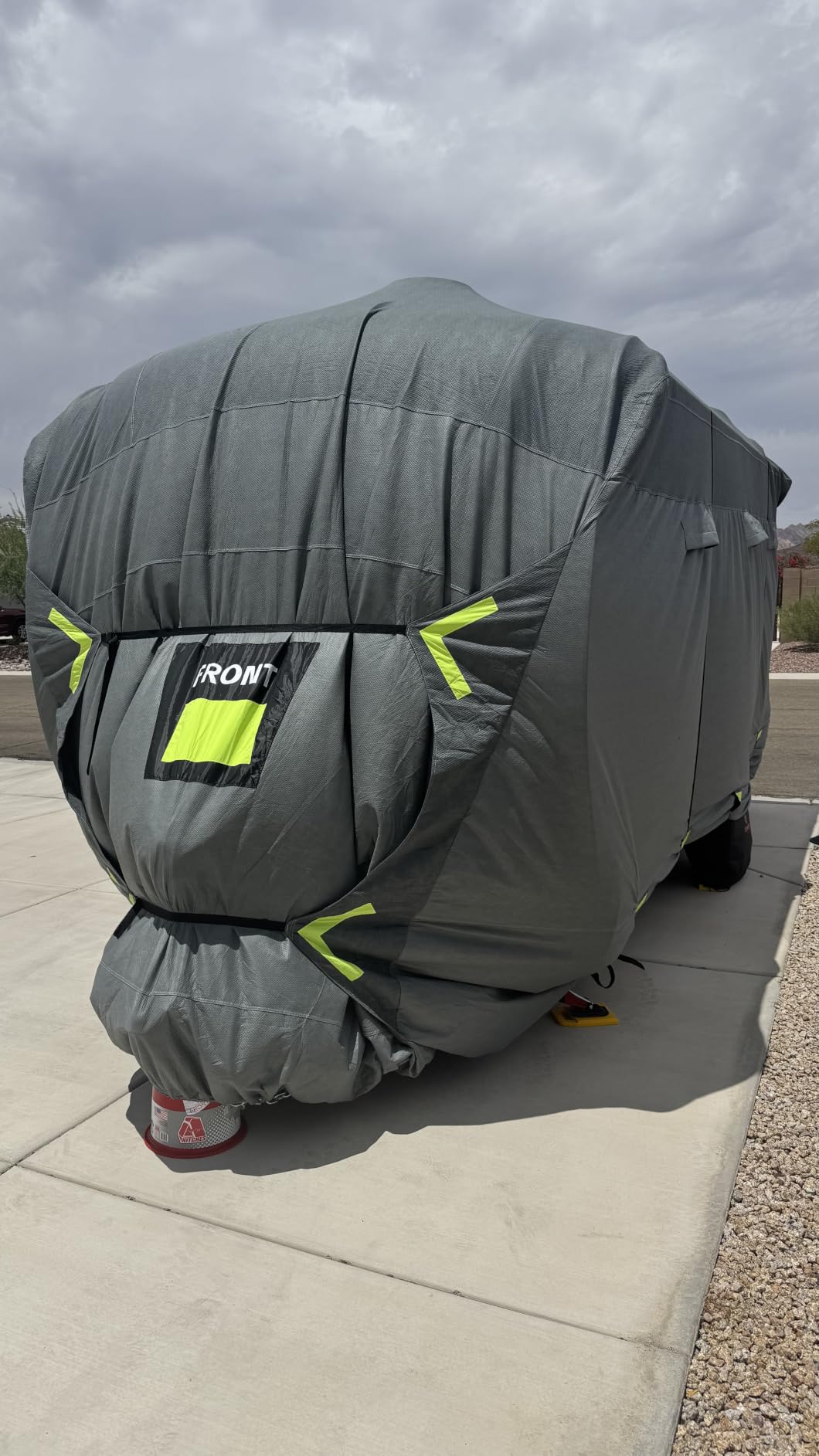 Heavy Duty 9 Layers RV Cover 35-38ft, Rip-Stop Motorhome Camper Cover with Windproof Straps, Gutter & Tongue Jack Covers, Utility Travel Trailer Cover for All Weather Protection customer photo 2