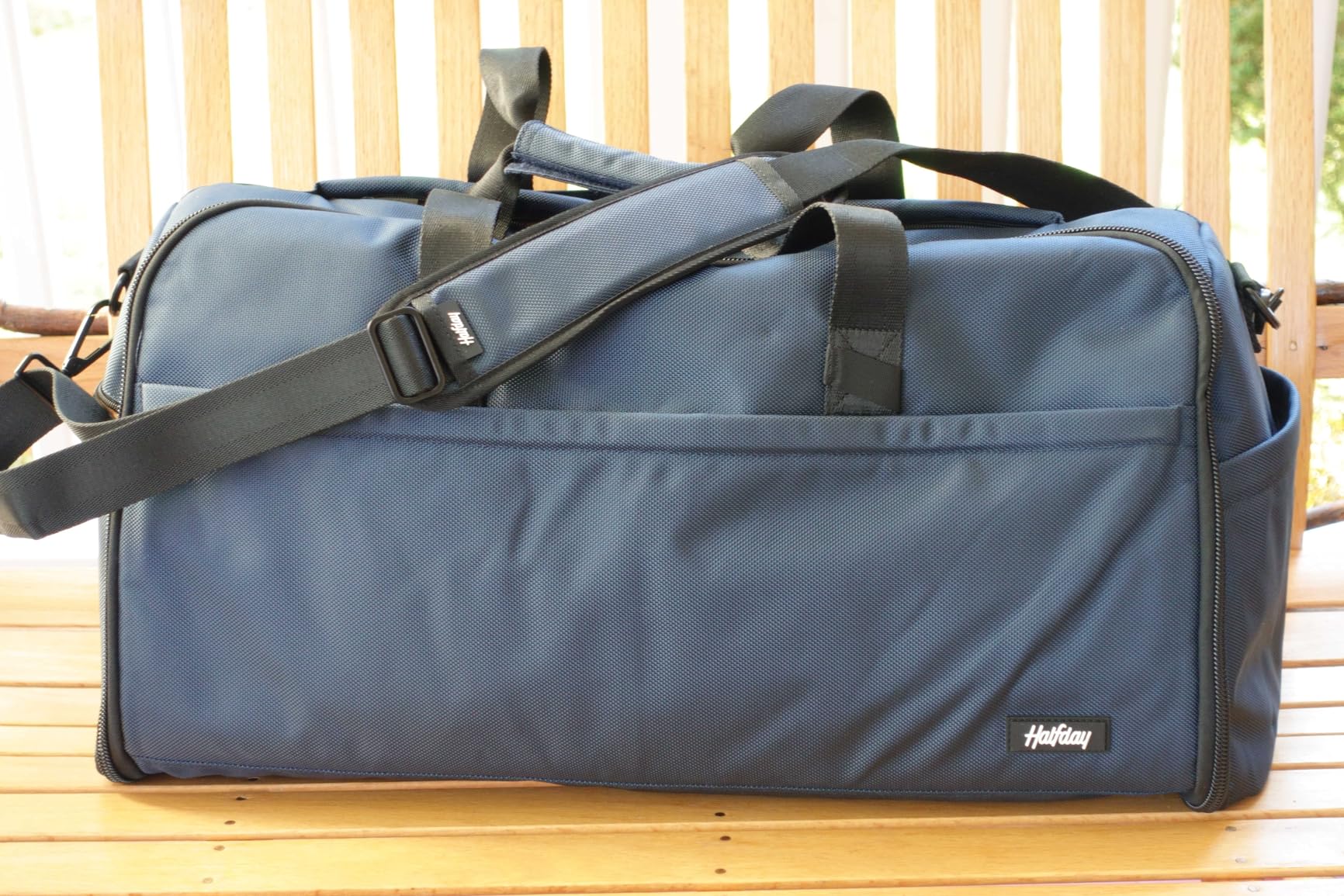 Halfday Convertible 2-in-1 Premium Garment Duffel 45L Weekender, Jet customer photo 2
