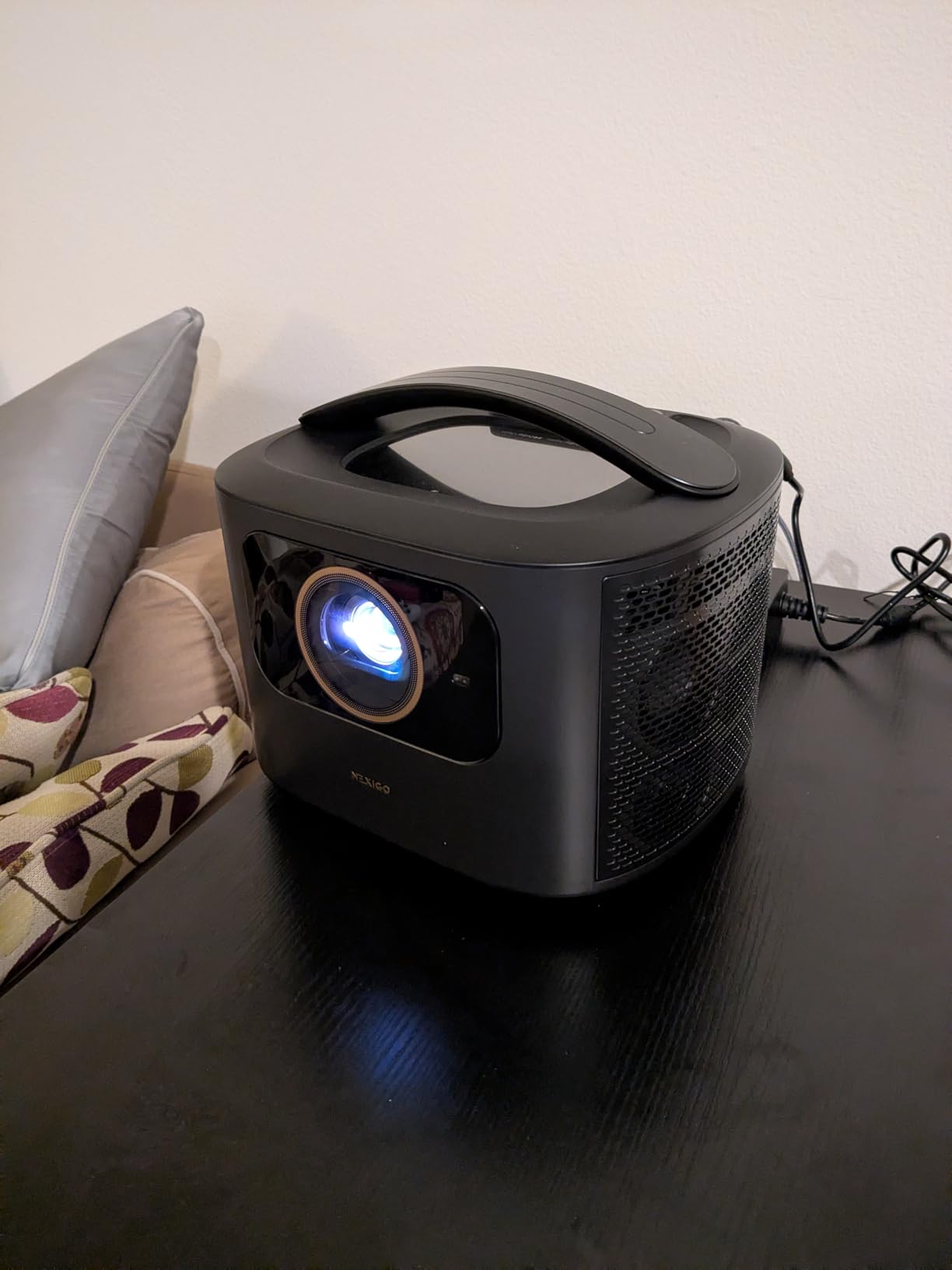 NexiGo Nova Mini, Portable Laser Projector, Google TV w/ Netflix, 1080p FHD, 1200 Lumens, 15000:1 Contrast w/ SAE, 3D, Auto Setup, 150