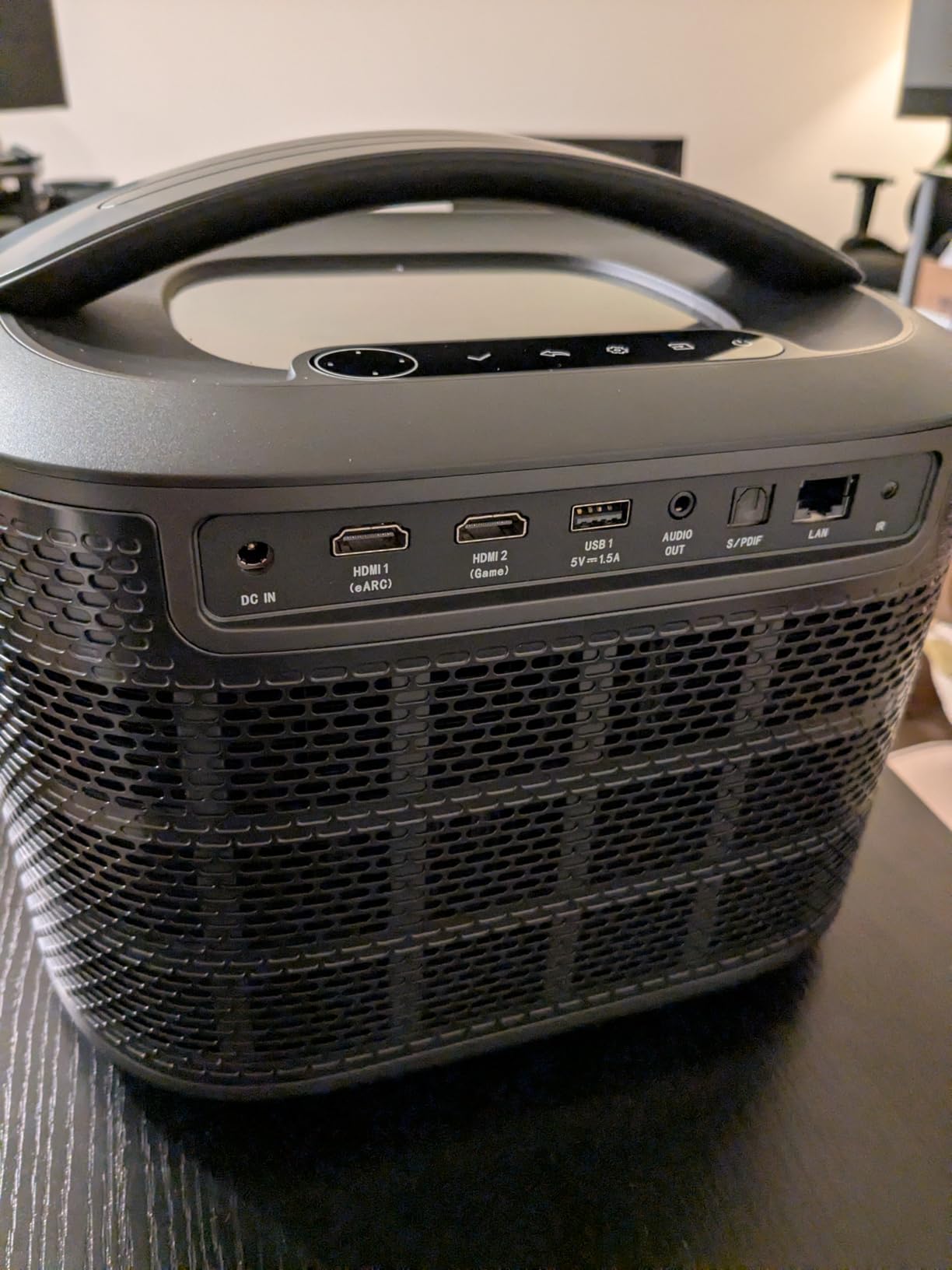 NexiGo Nova Mini, Portable Laser Projector, Google TV w/ Netflix, 1080p FHD, 1200 Lumens, 15000:1 Contrast w/ SAE, 3D, Auto Setup, 150