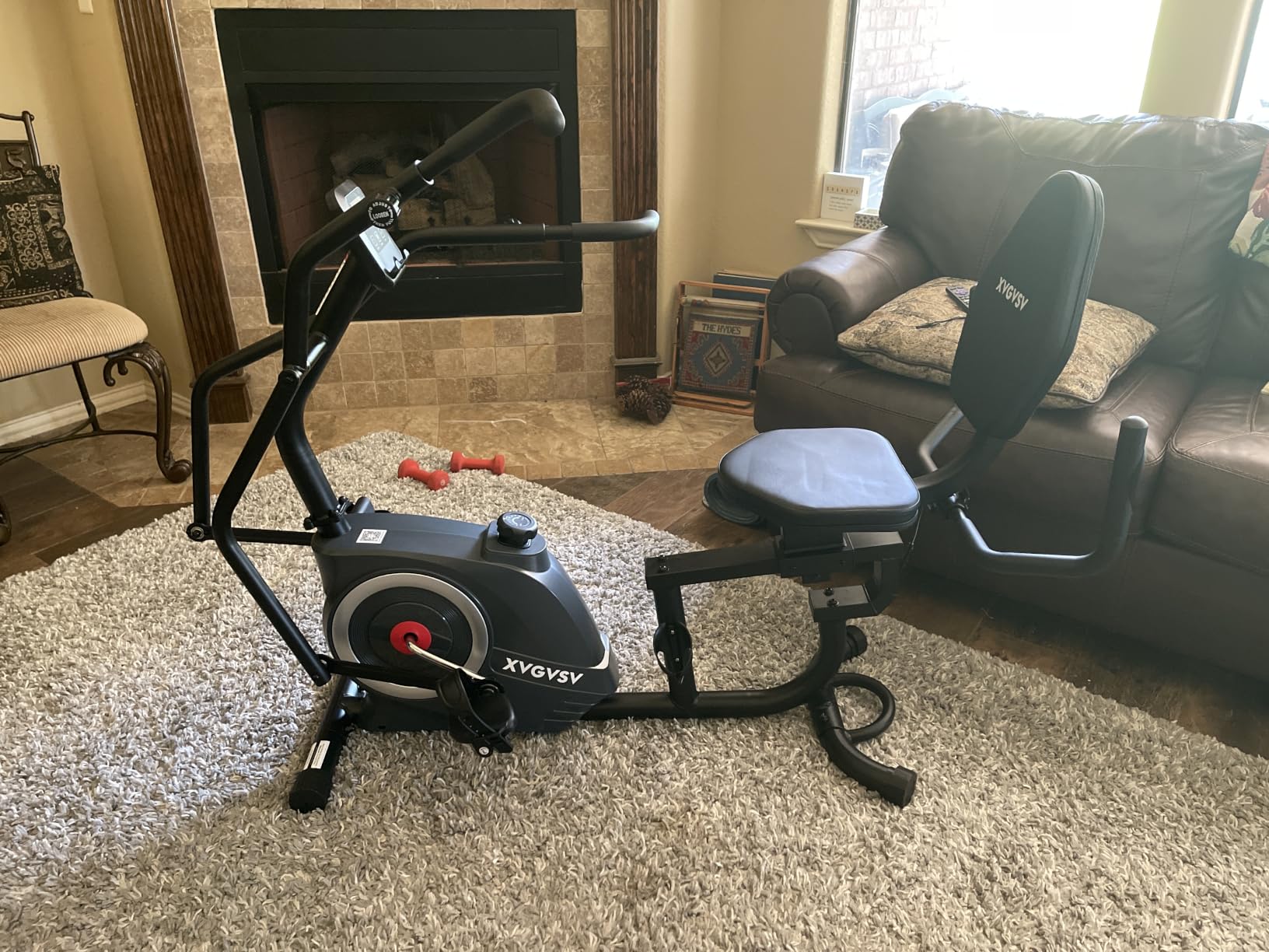 Recumbent Exercise Bike, Stationary Bike for Home with Arm Exercise | Recumbent Bike with 400LB Whisper-Quiet 16 Levels Magnetic Resistance Heart Rate and Multi-Function LCD Comfortable Seat customer photo 1