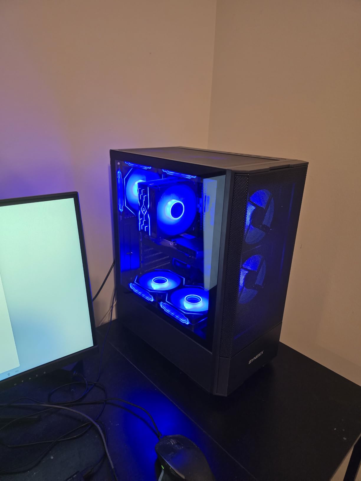 Prebuilt Gaming Desktop PC, AMD Ryzen 5 5500, GeForce RTX 3050 6GB, 16GB DDR4 3200MHz RAM, 1TB NVMe SSD, ARGB Air Cooling, Wi-Fi, Tower Computer for Gaming, Streaming, Editing customer photo 1