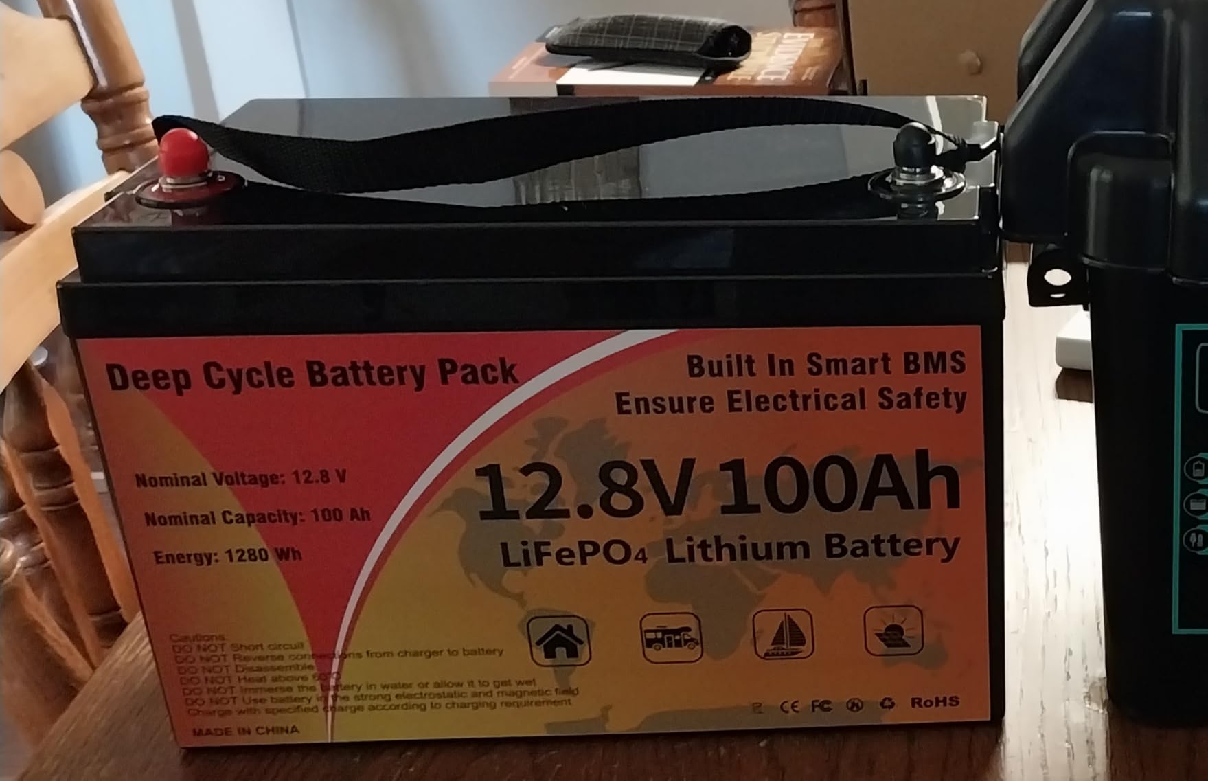 12V 100Ah LiFePO4 Battery, 1280Wh Lithium Battery Group 31 Smart 100A BMS, 15000+ Deep Cycles 10-Year Lifespan Low Temp Protection Lightweight Max 4P4S 1280Wh for Trolling Motor, RVs, Marine, Off-Grid customer photo 2