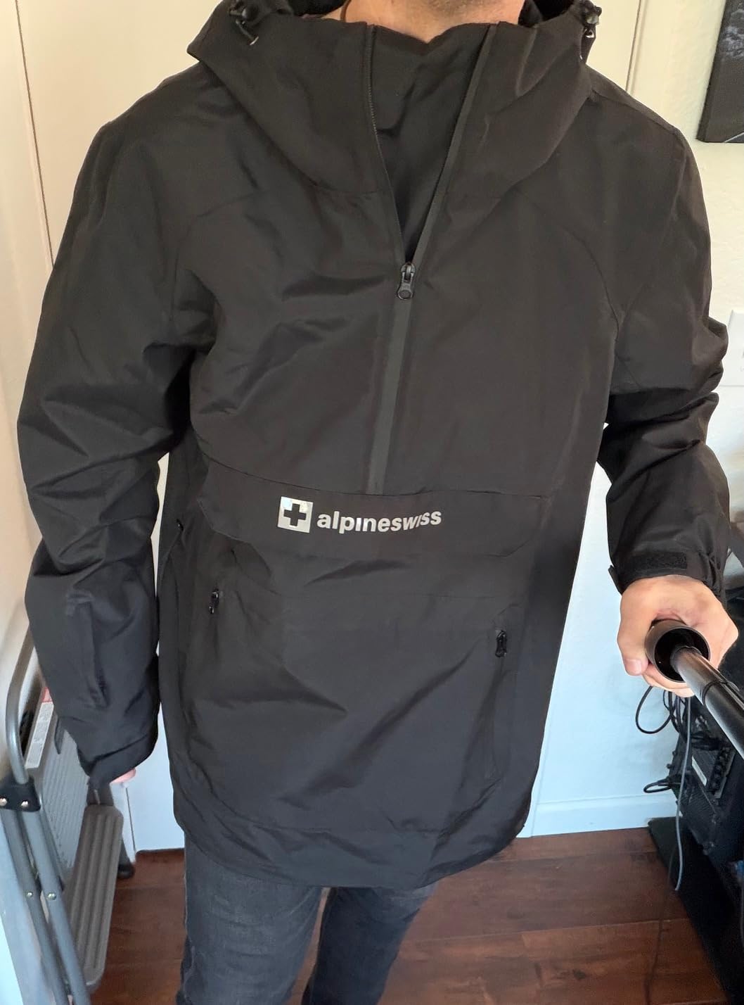 Mens Snowboard Jacket 10K Waterproof Hooded Ski Shell Anorak Breathable Windproof Pullover Winter Sport Coat customer photo 1