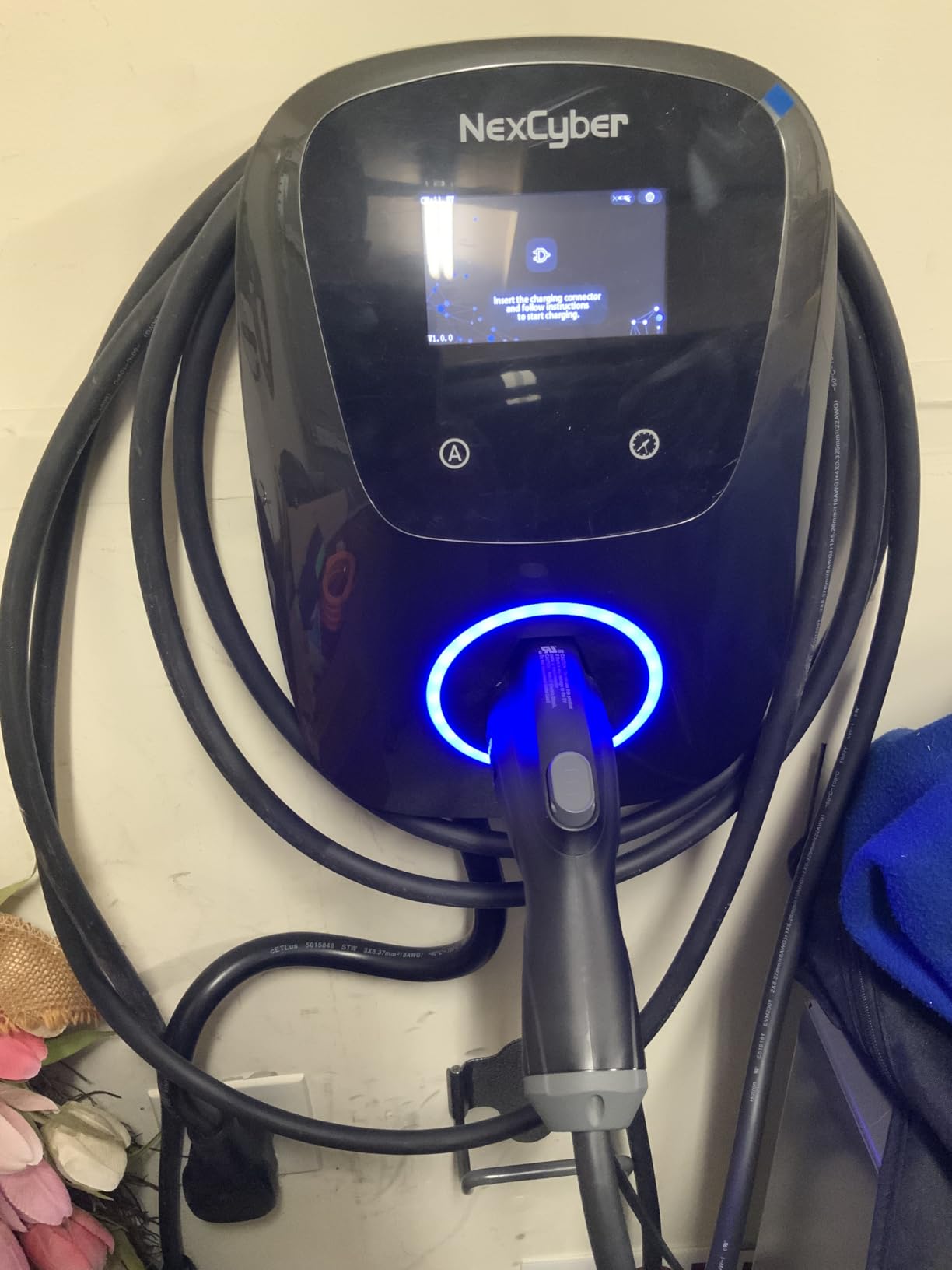 Level 2 EV Charger(WiFi APP/Plug-Play), 40A Nema 14-50 Plug, 25ft Cable ETL Certified, Home Level 2 EVSE Car Charger w/ J1772 Connector, Electric Vehicle Charging Stations (40) customer photo 1