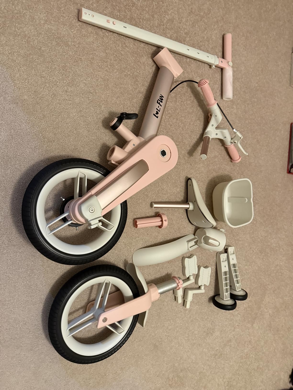 6 in 1 Toddler Balance Bike with Push Handle & Training Wheel for 2+ Year | 12