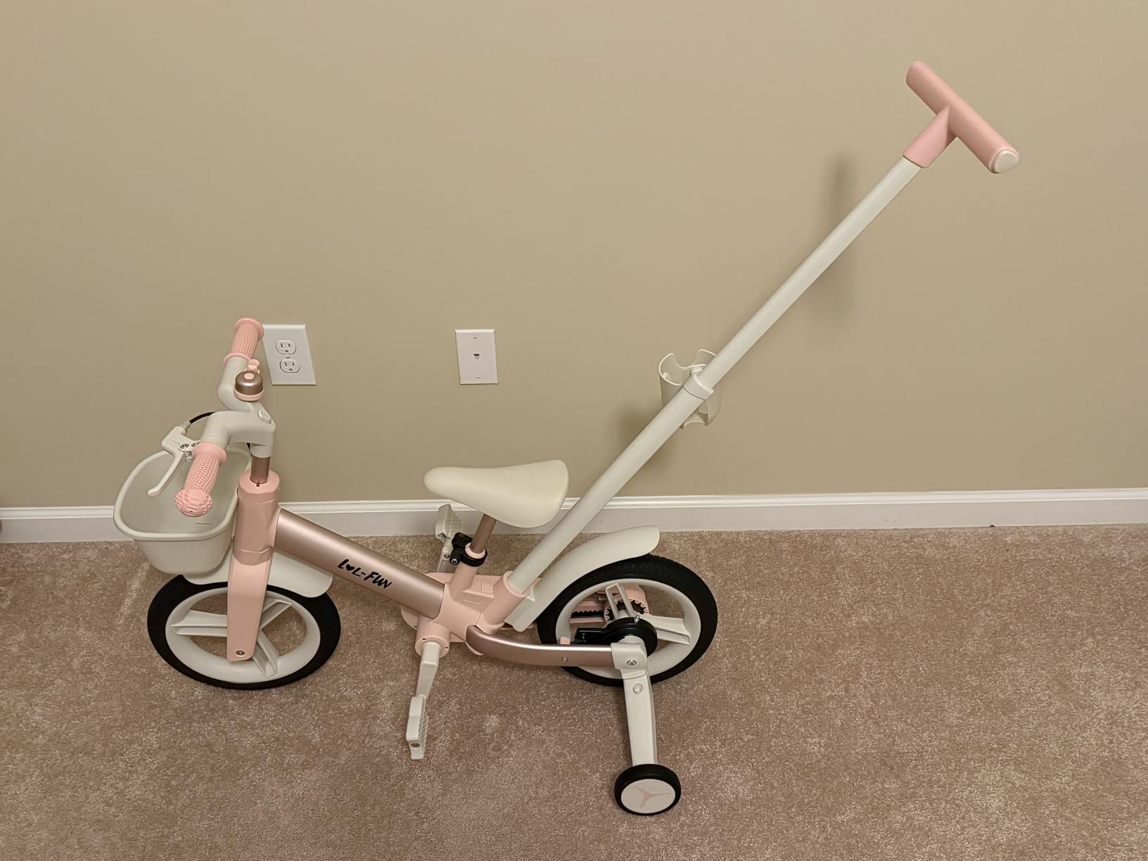 6 in 1 Toddler Balance Bike with Push Handle & Training Wheel for 2+ Year | 12