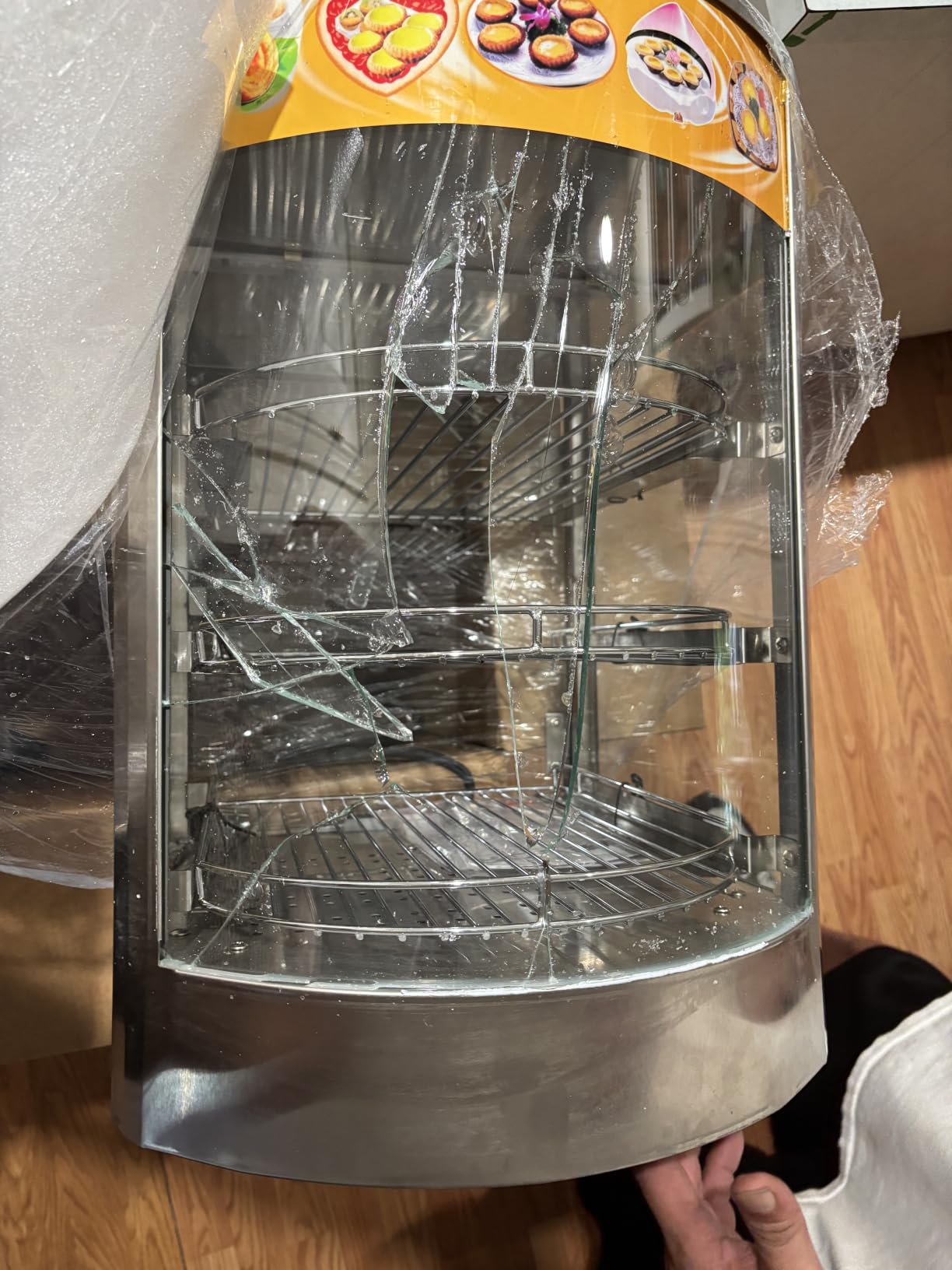 VEVOR 3-Tier Commercial Food Warmer Display, 800W Food Display Warmer with LED Light, Adjustable Shelf and Stainless Steel Frame, 86℉~185℉ Air Heating, 60L for Hamburger, Pizza, Bread, Fried Chicken customer photo 1