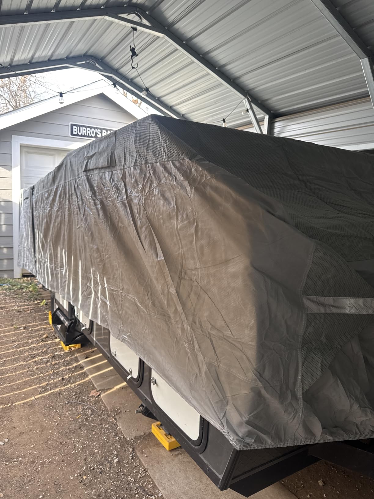 5th Wheel RV Covers 34' ~ 37', Upgraded 9-Layers Top Heavy-Duty Fifth Wheel Travel Trailer Cover, Windproof Waterproof Toy Hauler Camper Cover RV Skirting for Winter Snow Protection customer photo 1