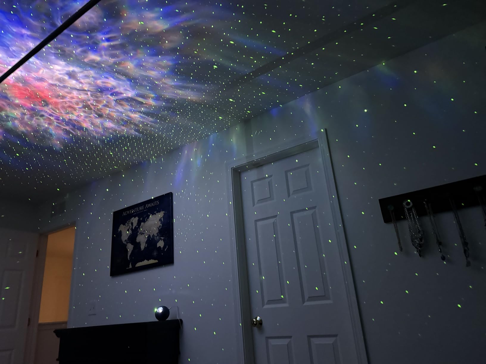 Northern Lights Projector Galaxy Projector with 300+ Light Effects Sound Machine, LED Star Projector Aurora Light, Remote Control, 15 White Noises Bluetooth Speaker Birthday Gifts for Kids Room Decor customer photo 2