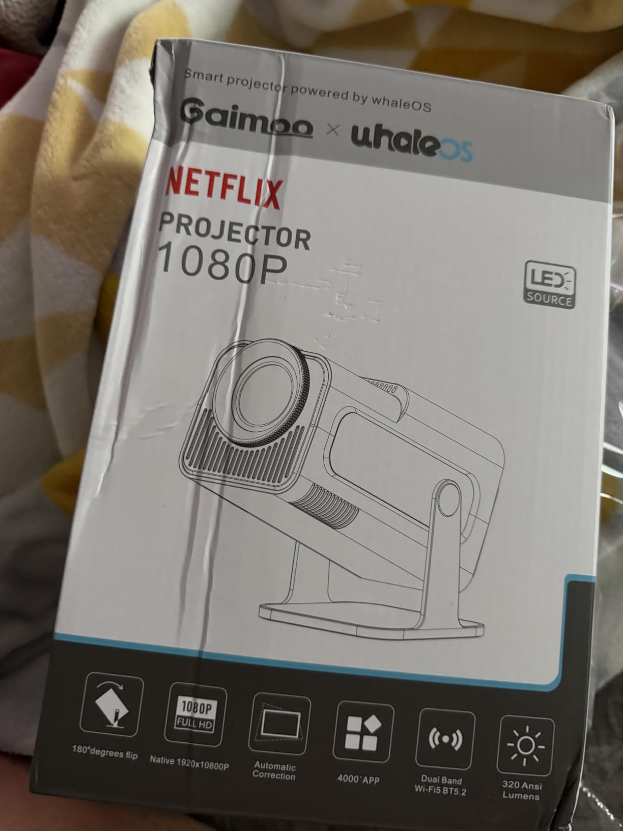 Mini Projector with WiFi and Bluetooth Support 4K & 1080P Smart Projector customer photo 1