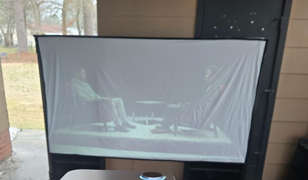 ALR Projector Screen for Standard Throw- Wall Mounted - High Contrast 70% ALR High Brightness 2.7X Gain - 100 inch 16:9 White Screen - by IOLIEO customer photo 2