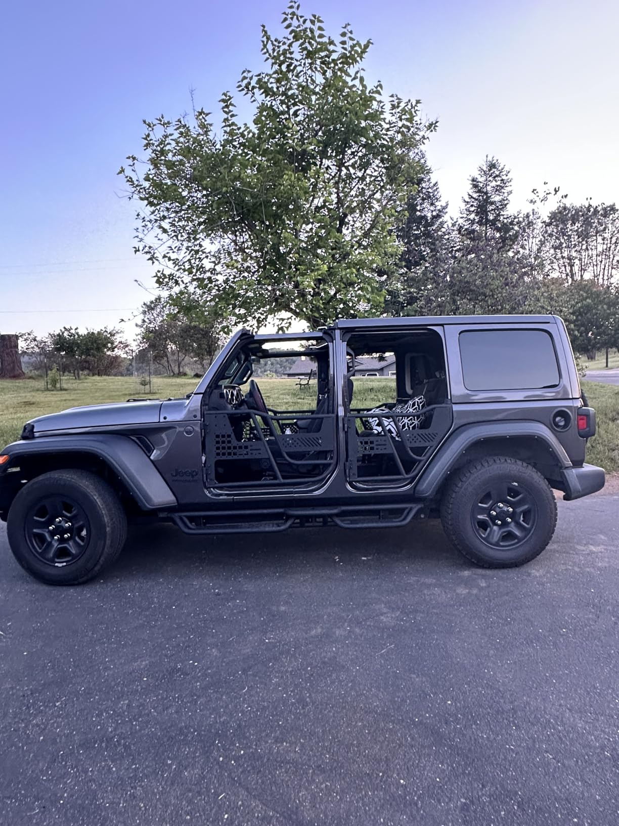 JOYTUTUS Tube Half Doors Compatible with 2018-2026 Wrangler JLU & 2020-2026 Gladiator JT 4 Doors, US Flag Pattern Off Road Front & Rear Tubular Doors for Adventure customer photo 1
