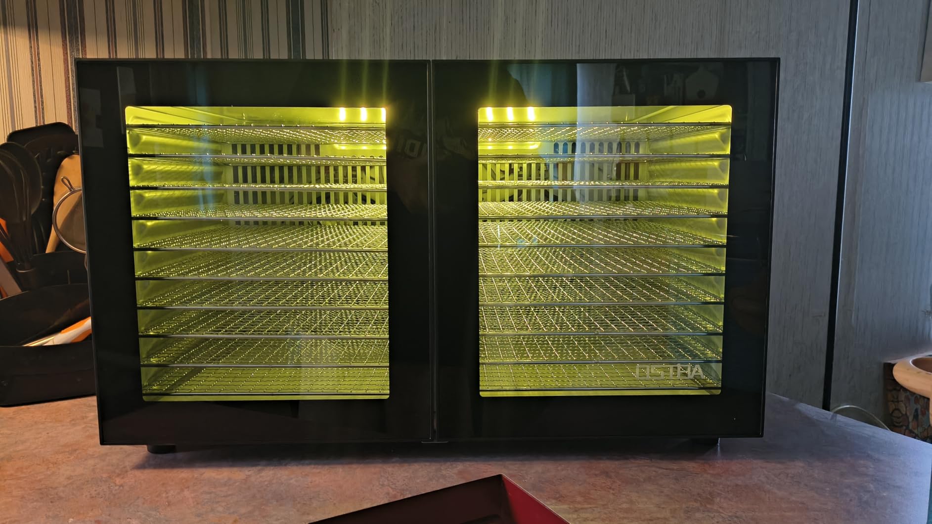 OSTBA Food Dehydrator with 20 Trays, 1300W Dryer, 95–180°F Temp, 48H Timer customer photo 1