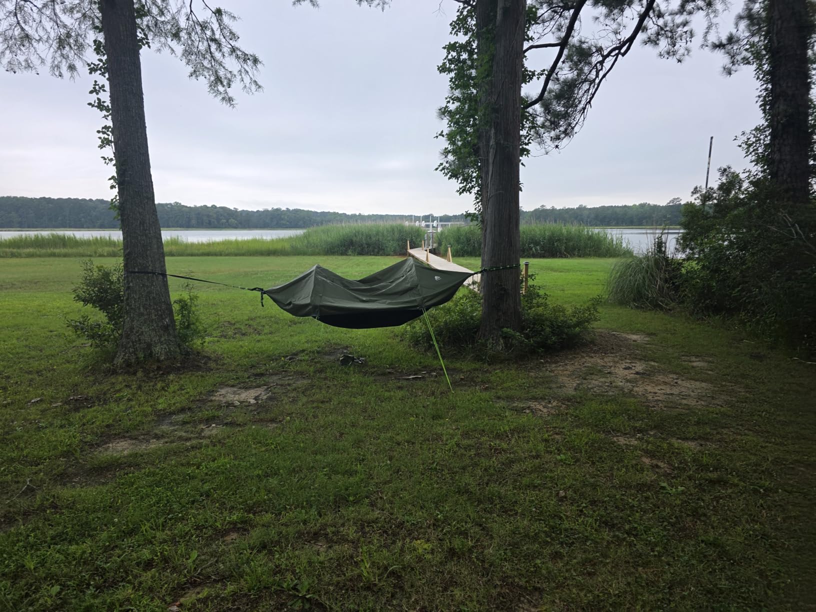 Camping Hammock Tent with Mosquito Net & RainFly, 3 in 1 Waterproof Portable Sleeping Hammock Bug Backpacker Lightweight Outdoor Gear Swing for Hiking Travel Patio Expedition(Dark Green) customer photo 1