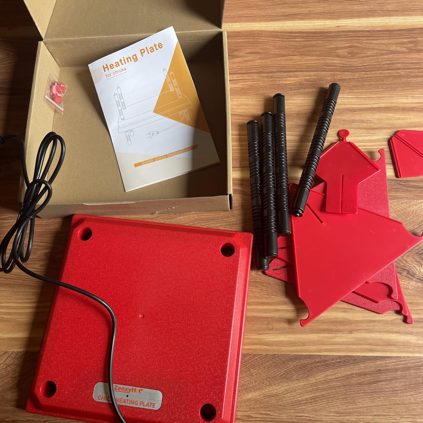 Chick Brooder Heater with Anti-Roost Cone & Constant Temp Red 12