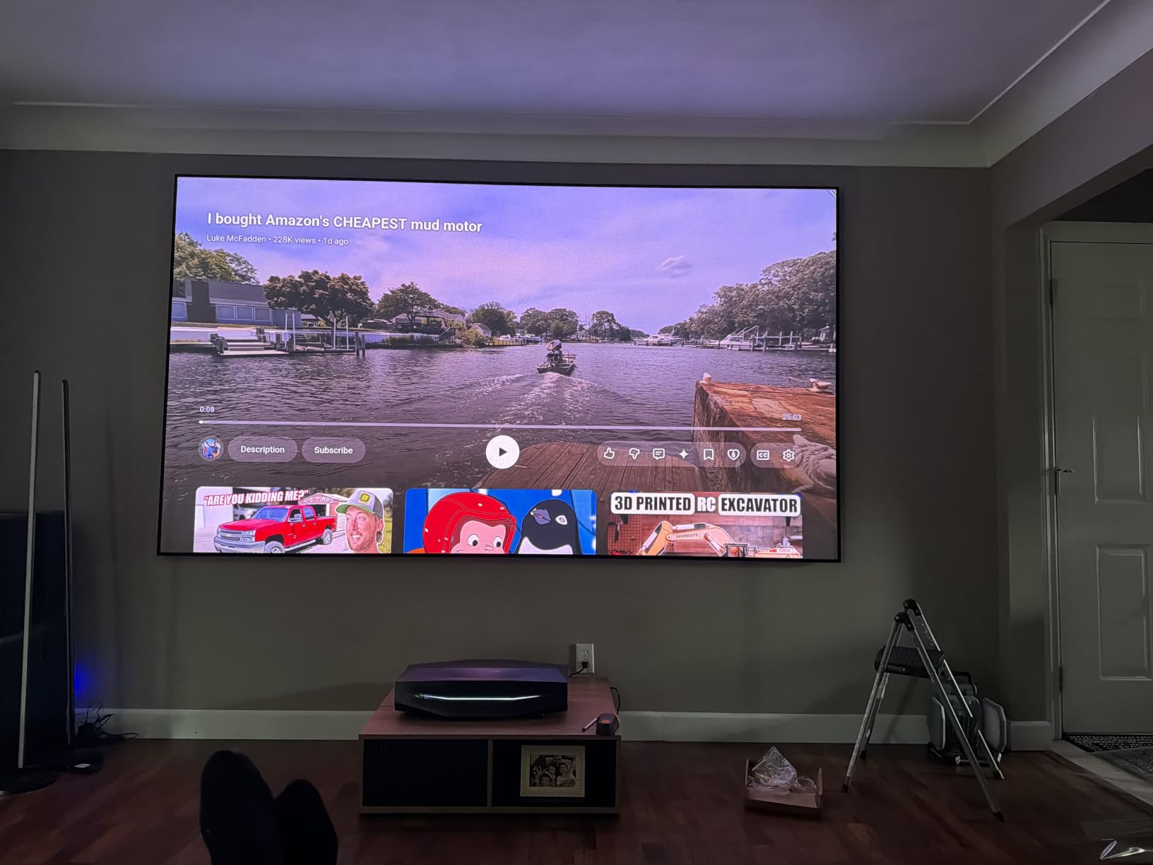 AWOL VISION Aetherion Max 4K Projector, Triple Laser UST Projector, 3300 ISO Lumens, Daytime Viewing, PixelLock™ 200