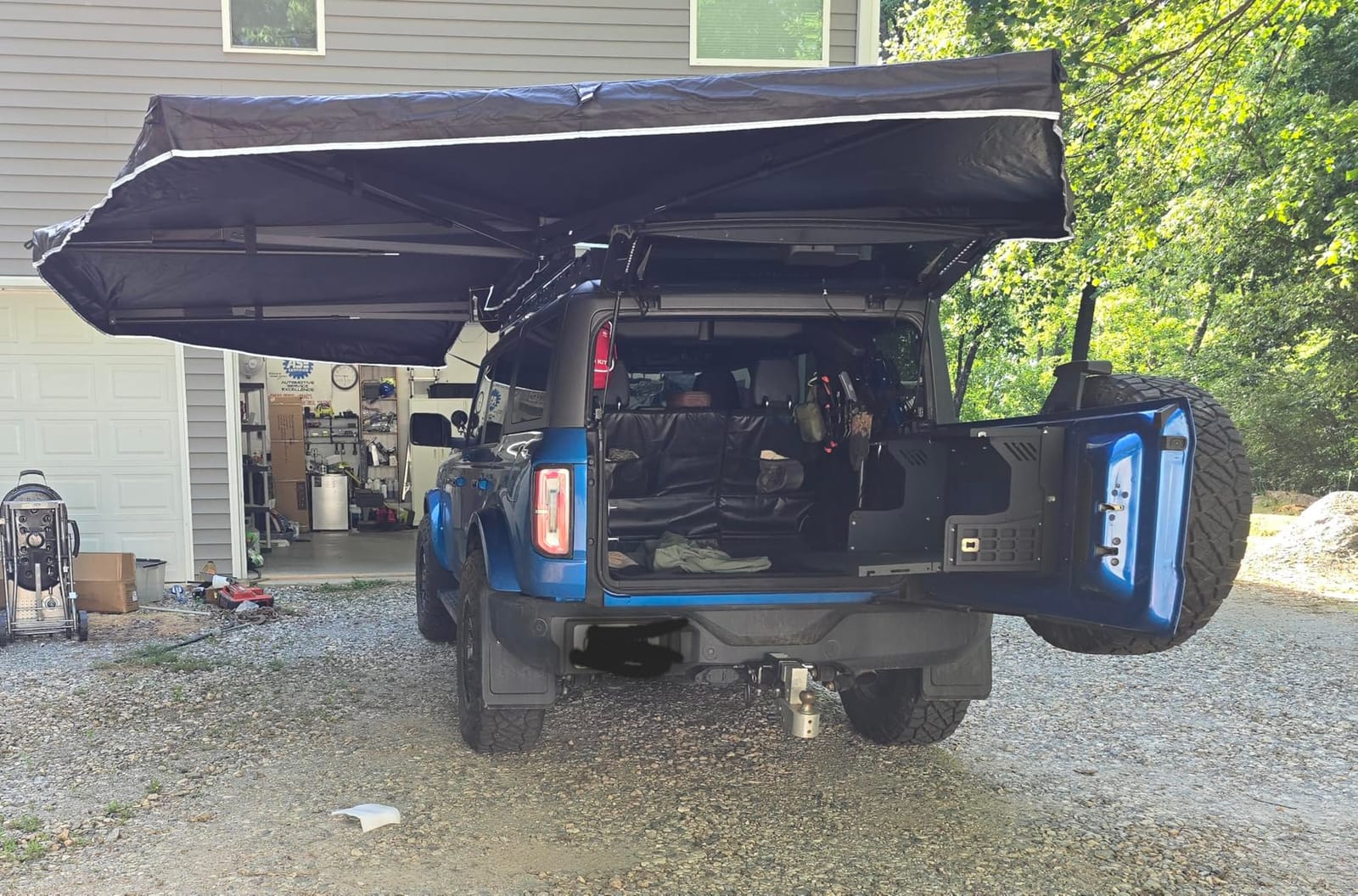 EROMMY 270 Degree Car Side Awning with Built-in LED Light, L-Shaped Side & Rear Coverage for SUV, Van, Camper and Truck, Waterproof Overland Camping Shelter customer photo 1