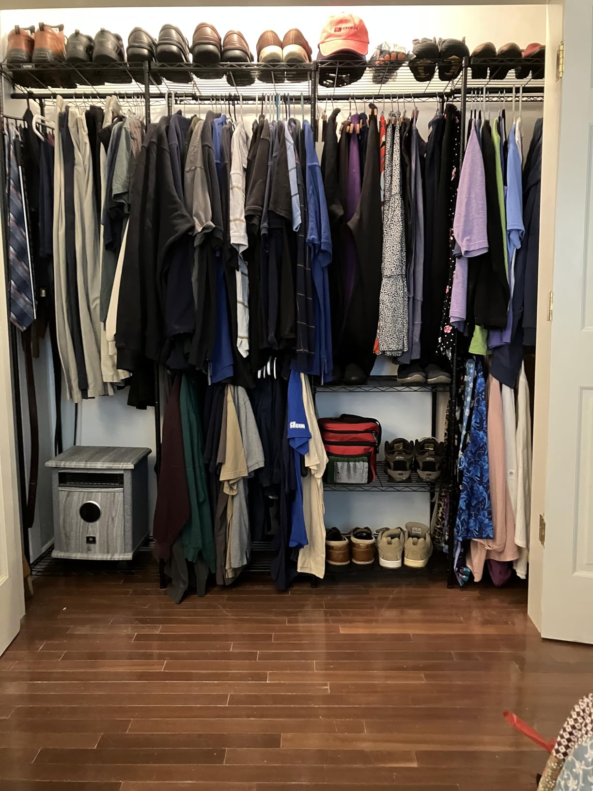 VIPEK X4 Expandable Heavy Duty Clothes Rack Wardrobe Closet Organizer Black | Large Reach-in & Walk-in Closet System with Adjustable Shelves & Hanger Rods from 7'4