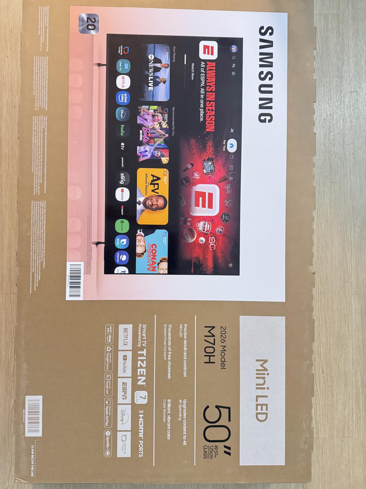 Samsung 65-Inch Class M70H Series, Mini LED, 4K, Smart TV, 2026 Model customer photo 1