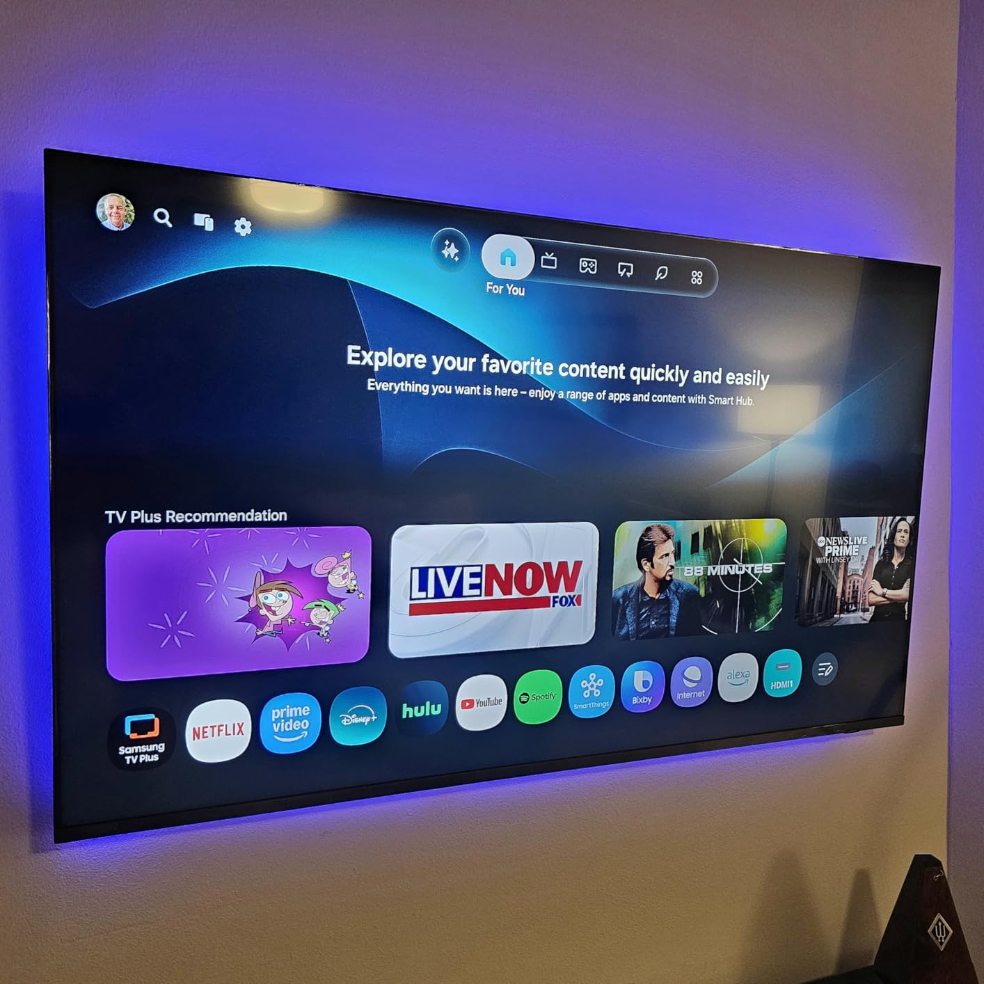 Samsung 55-Inch Class QN80H Series, Neo QLED Mini LED, 4K, Smart TV, 2026 customer photo 1