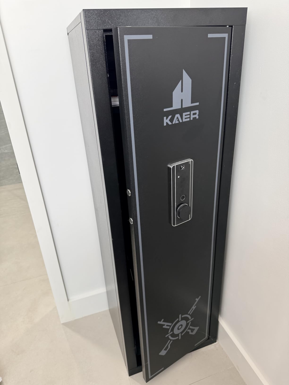 KAER 10-15 Biometric Gun Safe for Rifles and Pistols,Large Gun Cabinet with Removable Racks & Adjustable Shelf,Fingerprint Keypad Lock Rifle Safe for Home & Hunting(AR-15) customer photo 1
