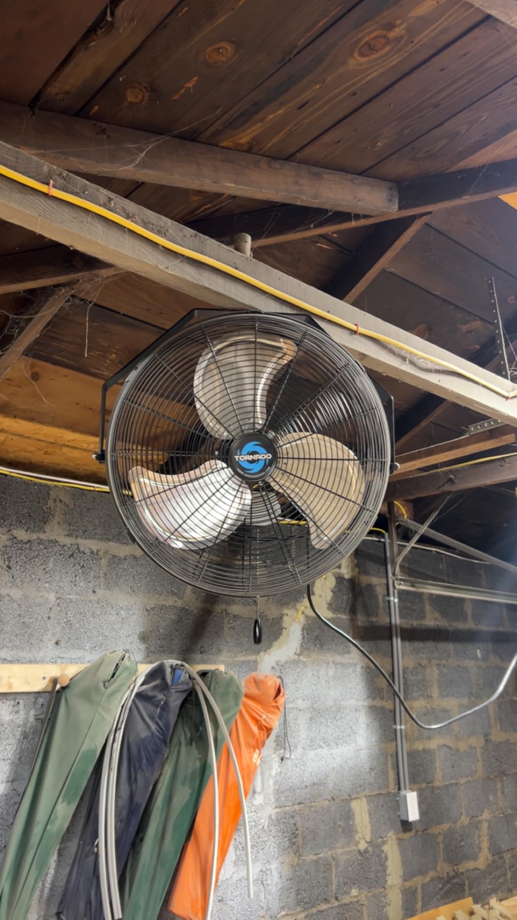 Tornado 20 Inch High Velocity Industrial Wall Fan, 4750 CFM, 3-Speed, 6-FT Power Cord, UL Safety Listed, Black customer photo 2