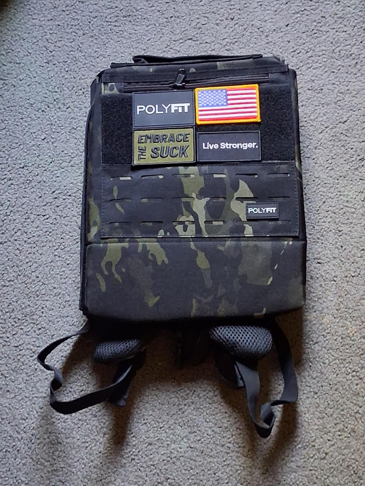 Polyfit Rucking Starter Kit - Ruck Backpack with 10 lb Plate & Accessories | Includes backpack, 10 lb plate, rucking straps, sternum strap and hang loop, for walking, rucking and weighted training customer photo 1
