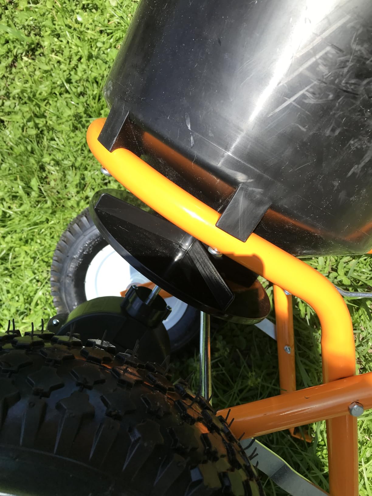 ZORYX 50LB Walk-Behind Broadcast Spreader, Heavy Duty Push Spreader for Fertilizer, Seed, Salt, Ice Melt, 13