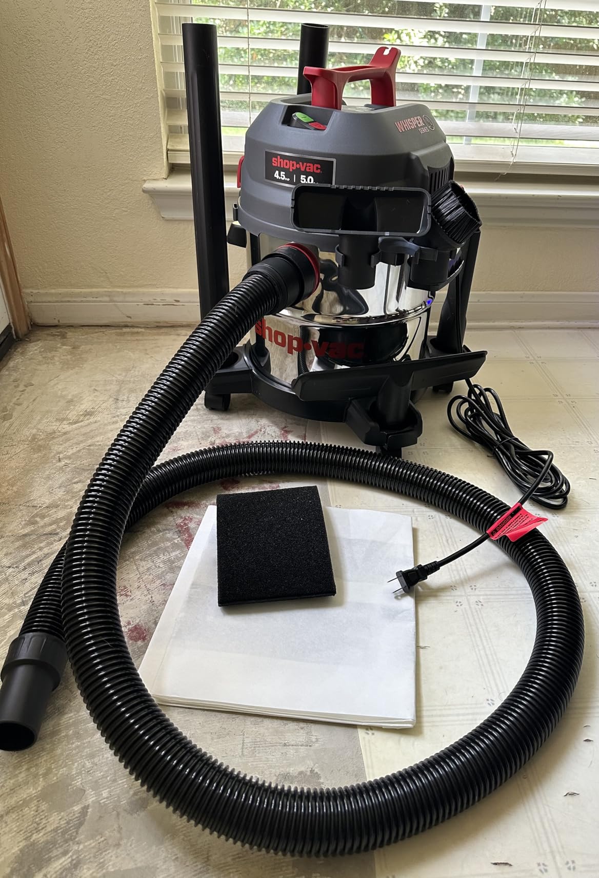 Shop-Vac 5 Gallon Ultra Quiet Shop Vacuum Wet and Dry, 4.5 Peak HP, 5430542 customer photo 2