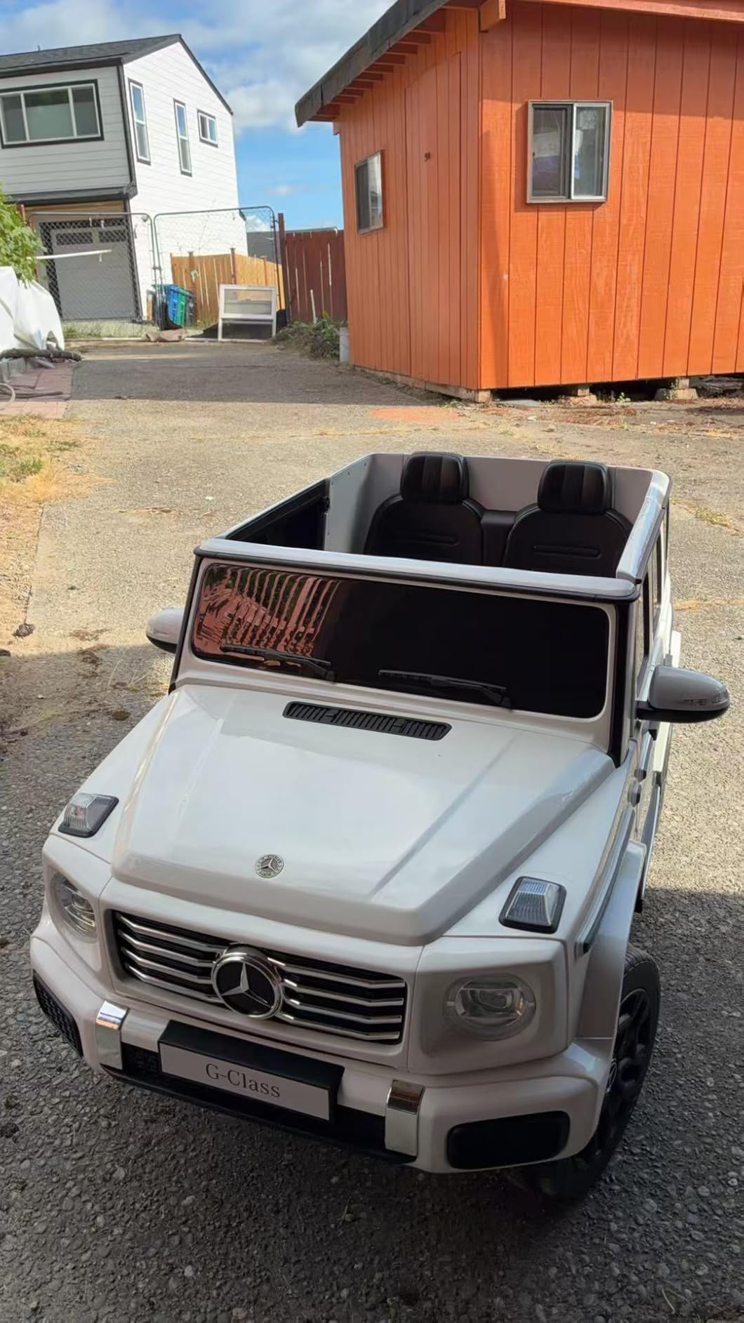 ELEMARA 2 Seater 24v Ride on Toys for Big Kids, Mercedes Benz G-Class G500 Electric Car for Kids, 4WD Ride on Car with Remote Control, Battery Powered SUV, Bluetooth, Music & Horn, Low Battery Prompt, Black customer photo 1