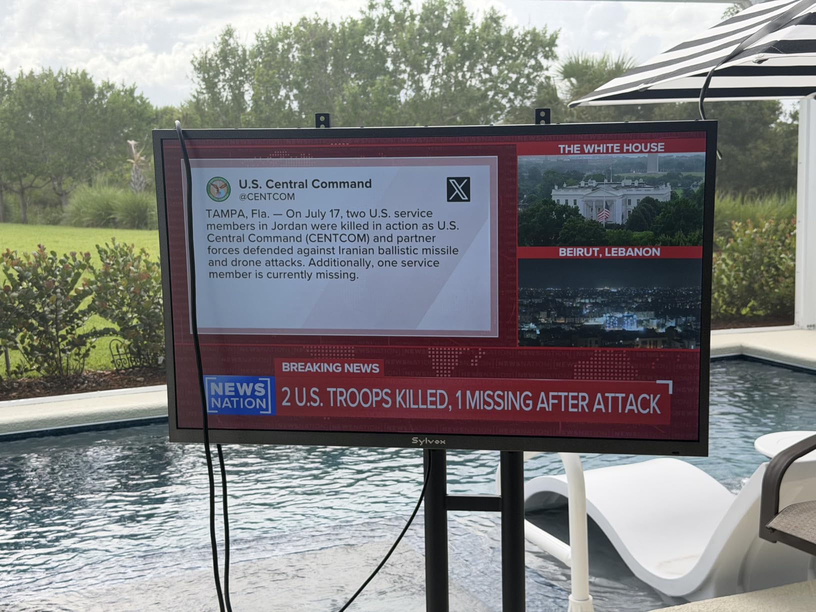 SYLVOX Outdoor TV, 50 inch Smart Waterproof Outdoor TV, 4K UHD Weatherproof customer photo 1