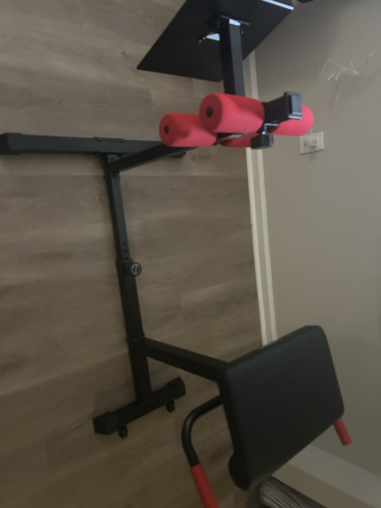 Roman Chair Back Extension Machine, Heavy Duty 330 LBS Hyperextension Bench | 7-Level Length Adjustment for Different Heights, Dual Ankle Rollers, GHD Machine for Abs Glutes Hamstrings & Core, Home Gym customer photo 1