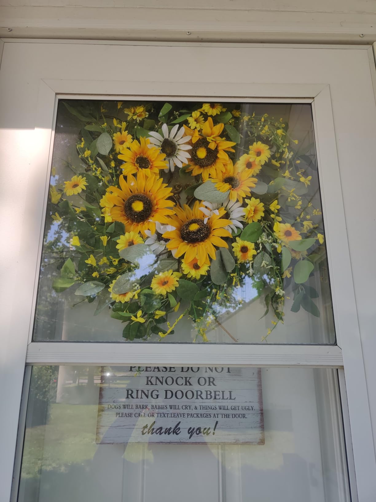 Fall Harvest Wreaths for Front Door - Farmhouse Thanksgiving Wreath Decor | 24 Inch Front Door Wreath Outside with Pumpkins Sunflowers Berries Daisies and Eucalyptus for Indoor Outdoor Home Porch Decor customer photo 1