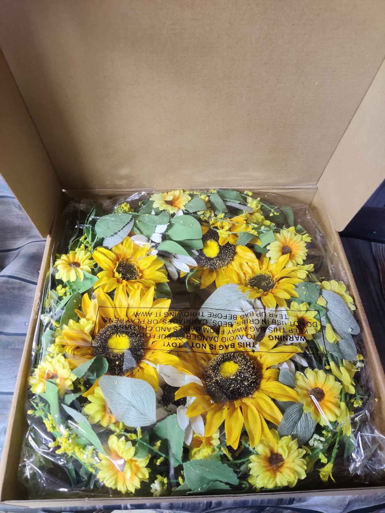 Fall Harvest Wreaths for Front Door - Farmhouse Thanksgiving Wreath Decor | 24 Inch Front Door Wreath Outside with Pumpkins Sunflowers Berries Daisies and Eucalyptus for Indoor Outdoor Home Porch Decor customer photo 2