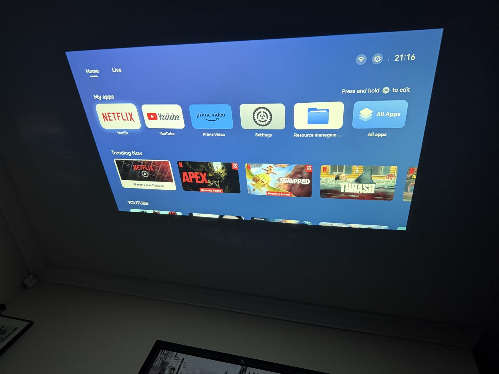 4K-Projector with WiFi and Bluetooth, 1500ANSI AI Auto Focus&6D Keystone Dolby Audio HDR10+, KOGATA Smart Projector with Built-in Apps, Outdoor Movie for Home Theater, Bedroom, Ceiling customer photo 1