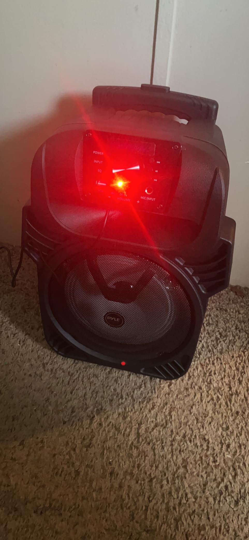 Portable Bluetooth PA Speaker System - 300W Rechargeable Outdoor Bluetooth Speaker Portable PA System w/ 8” Subwoofer 1” Tweeter, Microphone in, Party Lights, MP3/USB, Radio, Remote customer photo 1