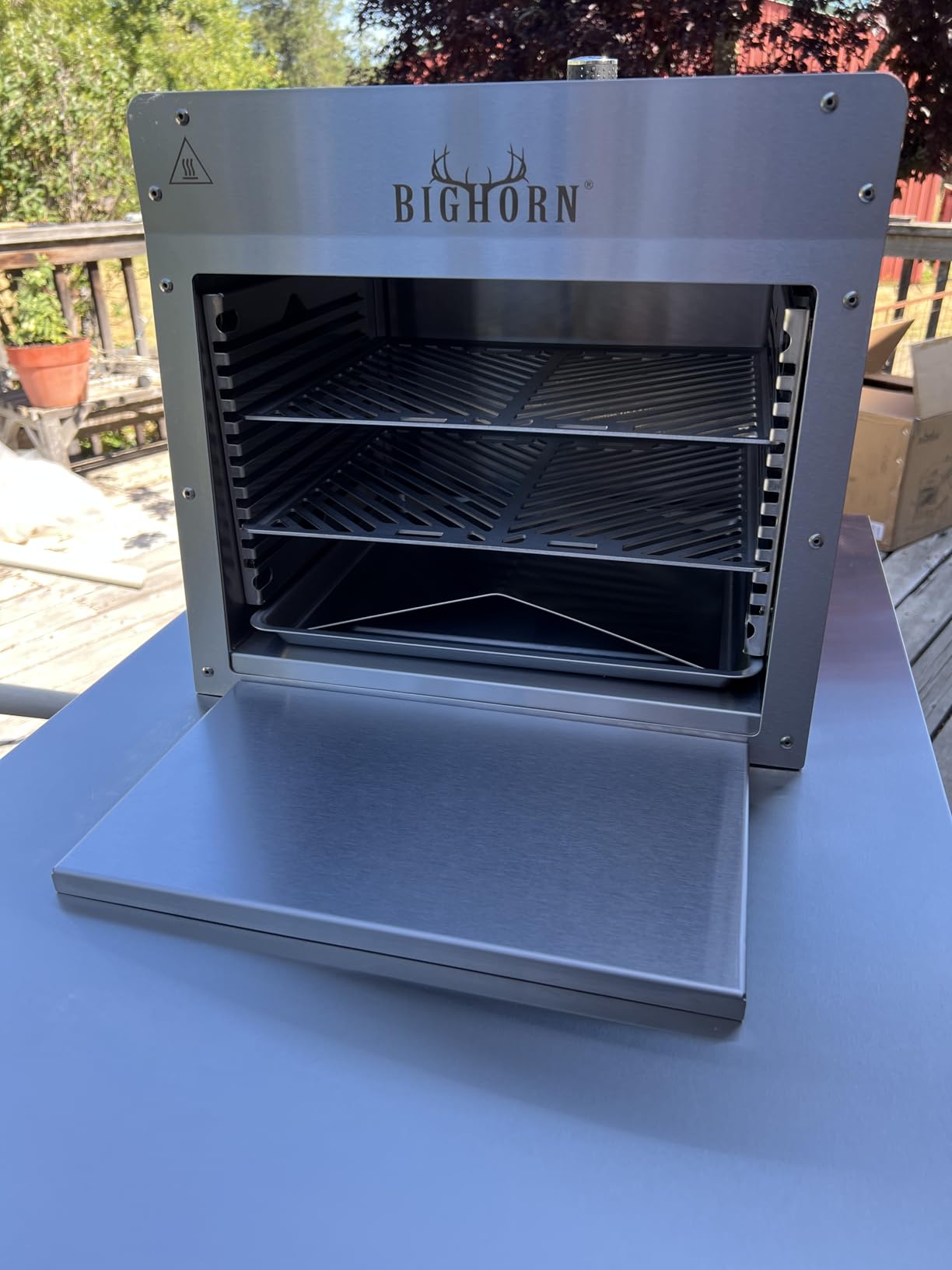 BIG HORN 1500°F Infrared Steak Grill - Portable Propane Gas Grill & Salamander Broiler for Steakhouse-Quality Searing, 16-Inch, Black customer photo 1
