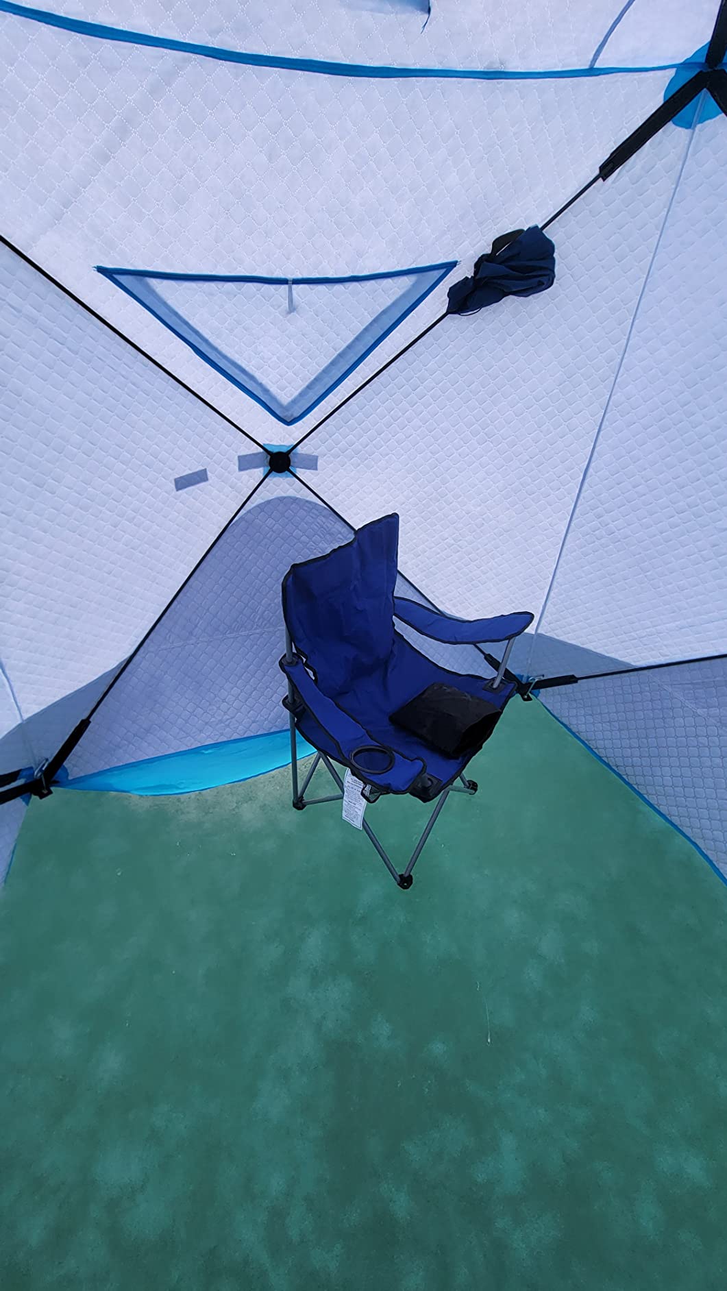 Outsunny 2/4/8 Person Pop-up Insulated Ice Fishing Tent | Portable Ice Fishing Shelter, Ice Shanty, 2 Doors, Carrying Bag customer photo 1
